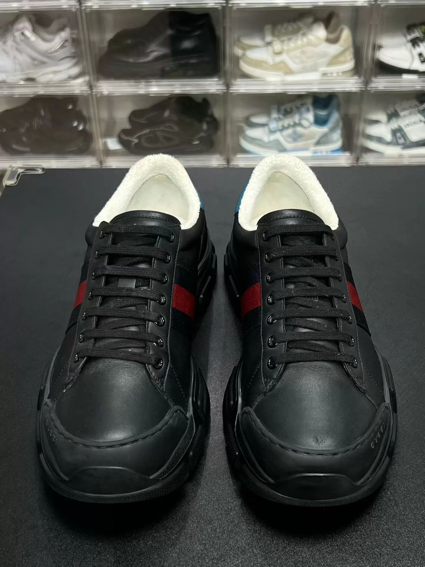 Gucci GUCCI Web low-top sneakers 42.5 EU excellent condition Size US 9.5 / EU 42-43 - 2 Thumbnail