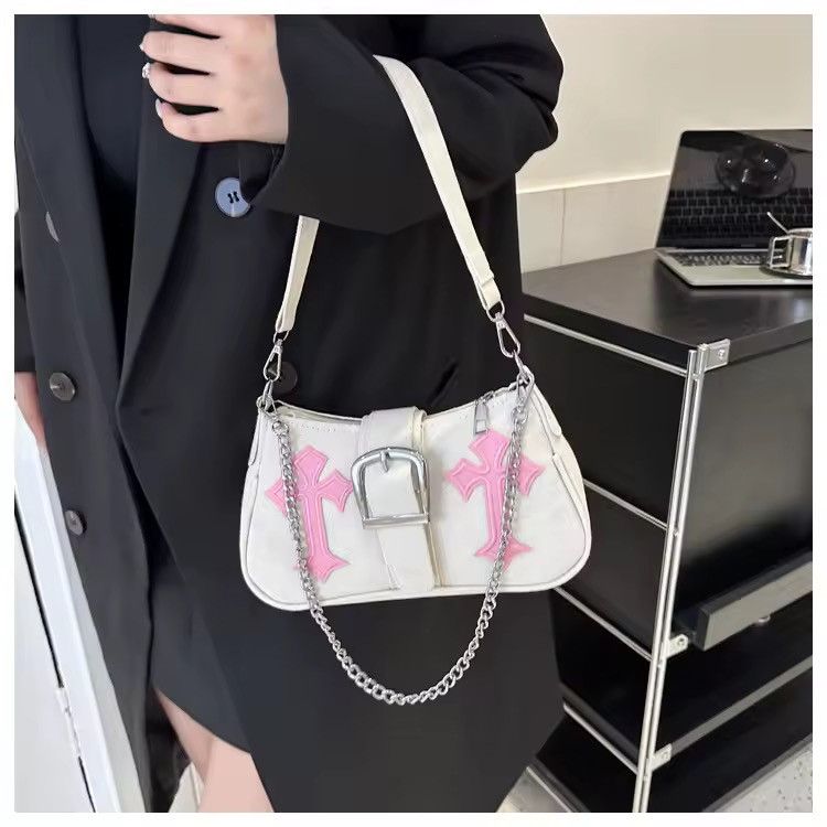 Other Y2K Embroidered Lock Shoulder Bag – Crossbody Size ONE SIZE - 5 Thumbnail