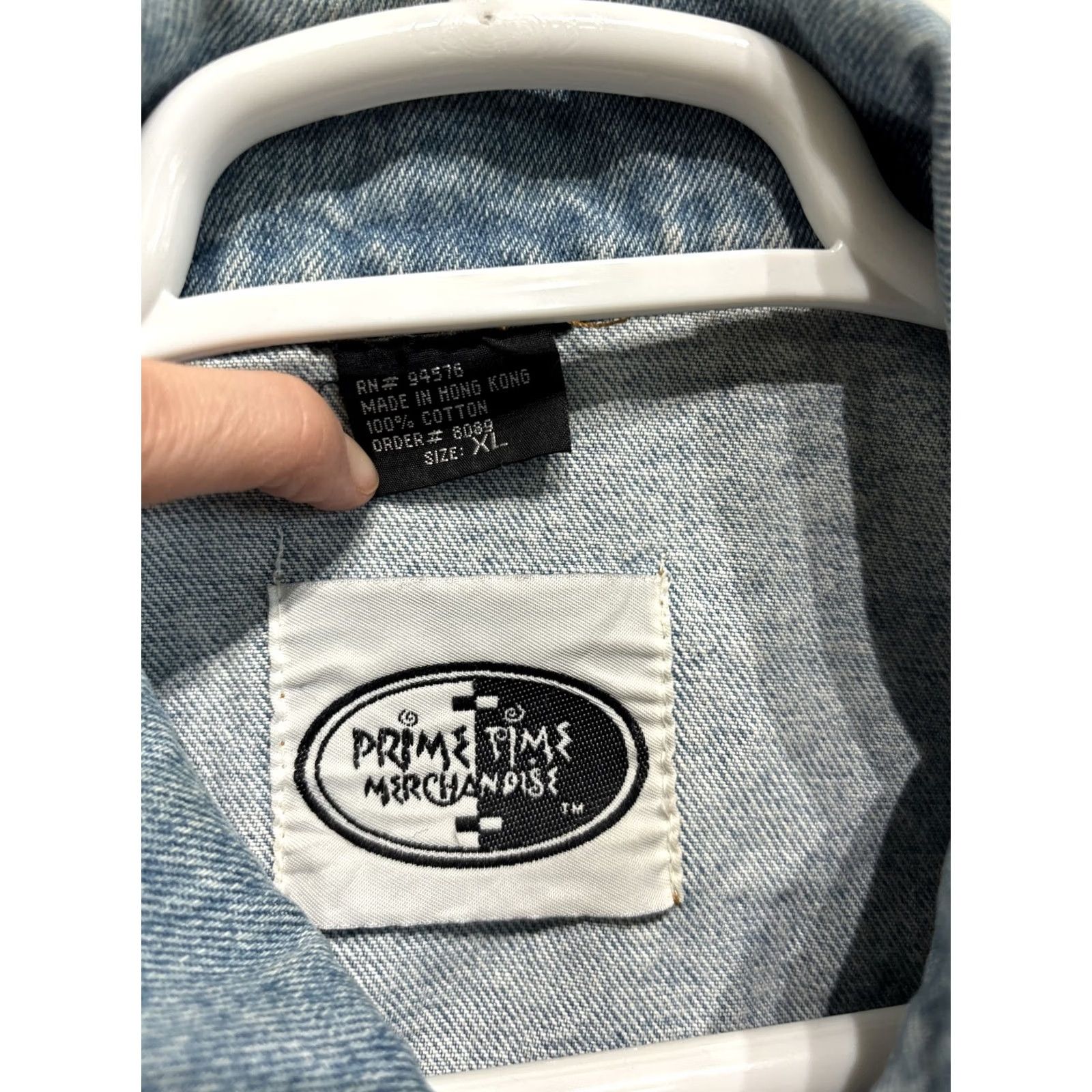 Vintage VINTAGE Garfield Prime Time Merchandise Denim Blue Jean Jacket Mens XL Bomber Jacket 90s Theme Size US 36 / EU 52 - 5 Thumbnail