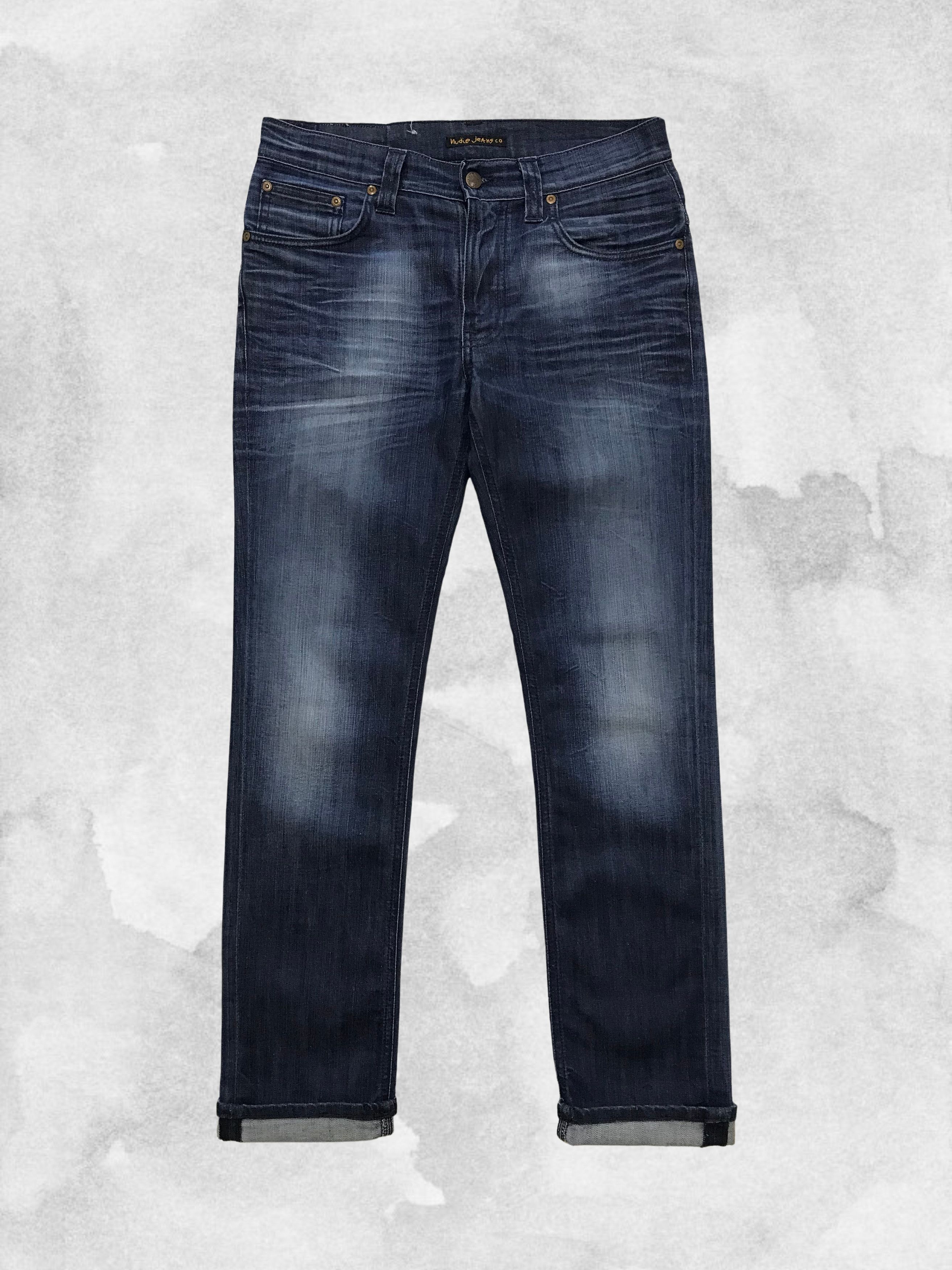Nudie Jeans Nudie Jeans Thin Finn Strikey Used Jeans Denim Faded Vintage Size US 31 - 1 Thumbnail