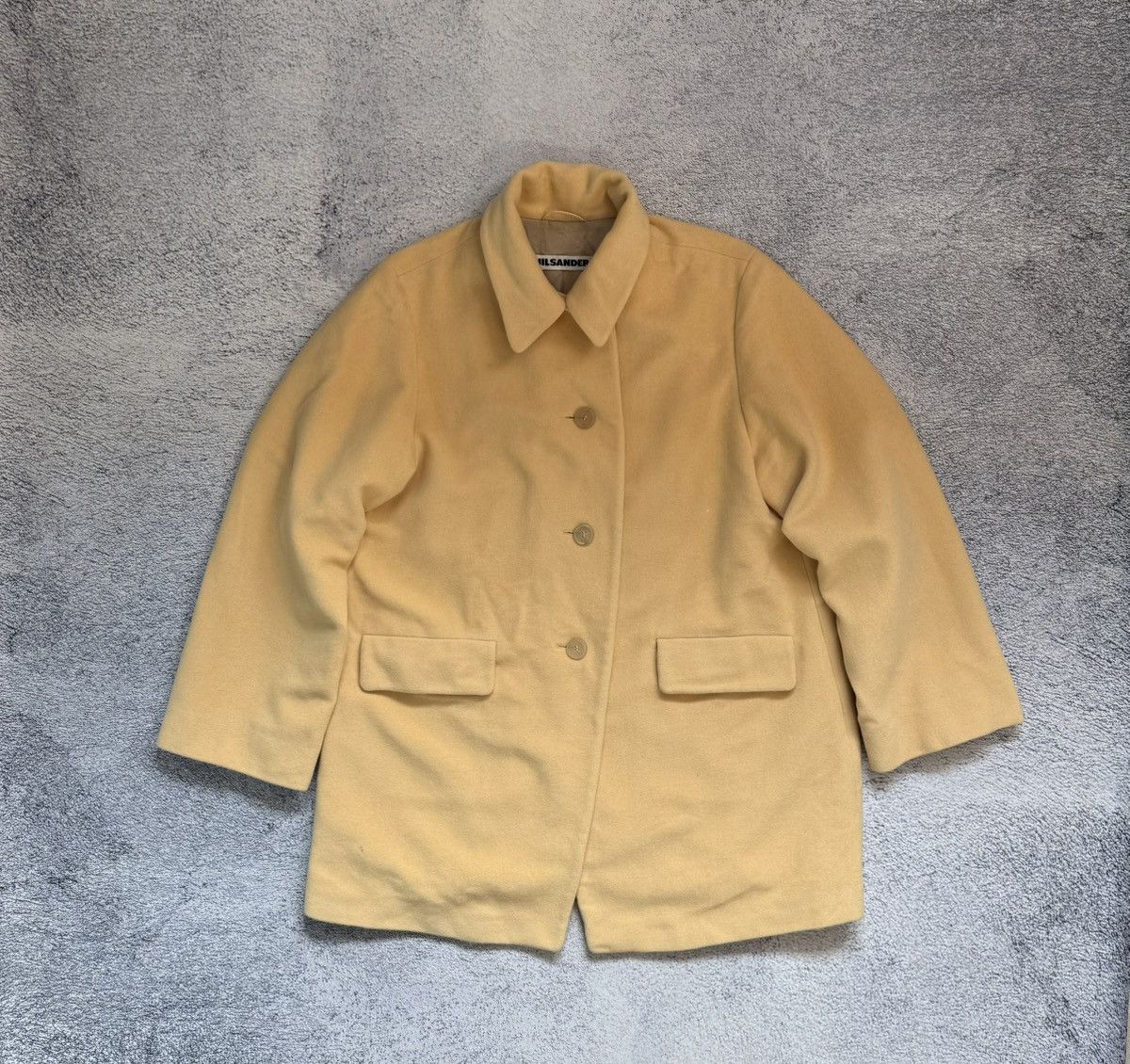 Jil Sander Jil Sander Wool Angora Yellow Coat Made in Italy Size 36 /S Size S / US 4 / IT 40 - 4 Thumbnail