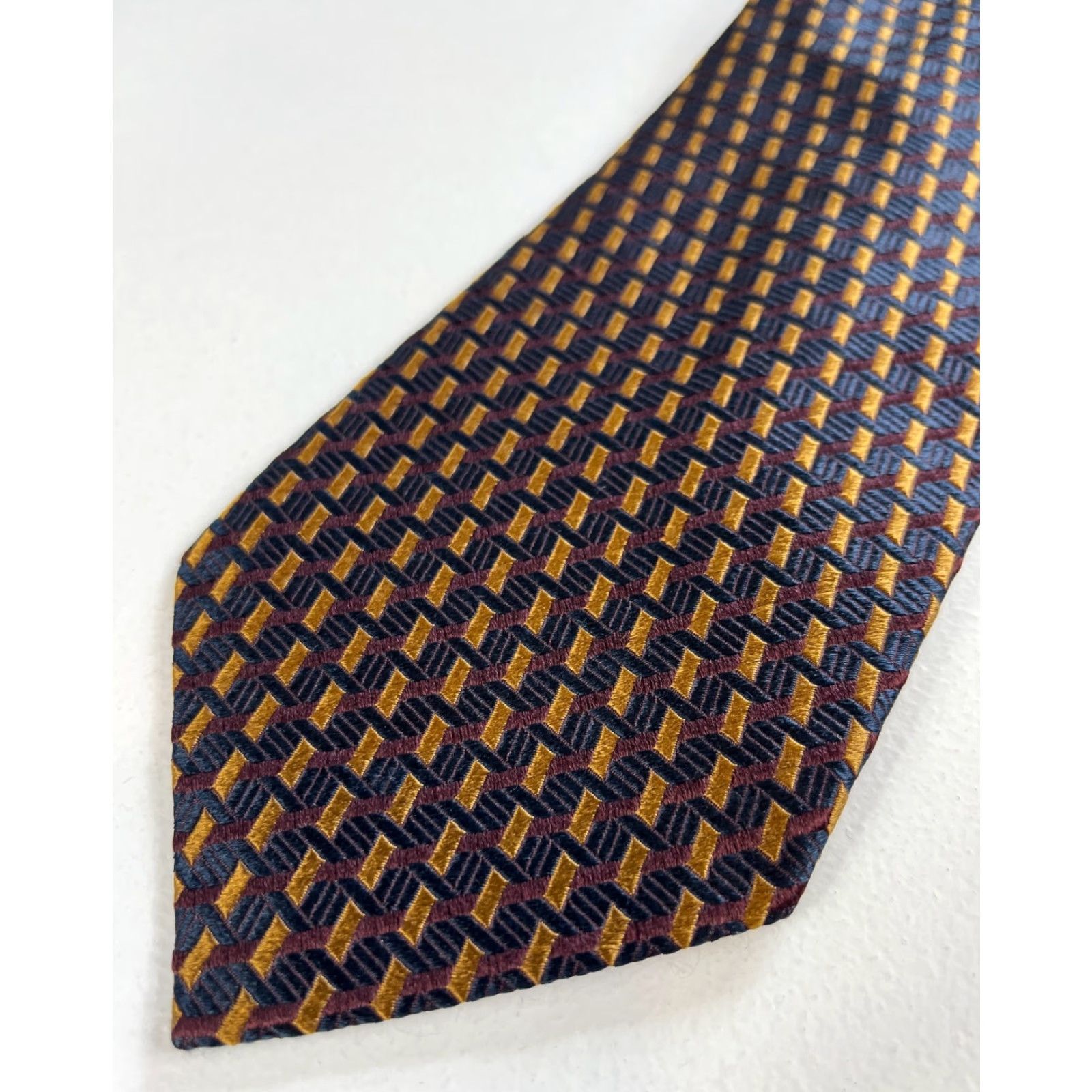Ermenegildo Zegna VINTAGE Men's Ermenegildo Zegna Luxury Silk Tie Woven Textured Made in Italy Size ONE SIZE - 4 Thumbnail