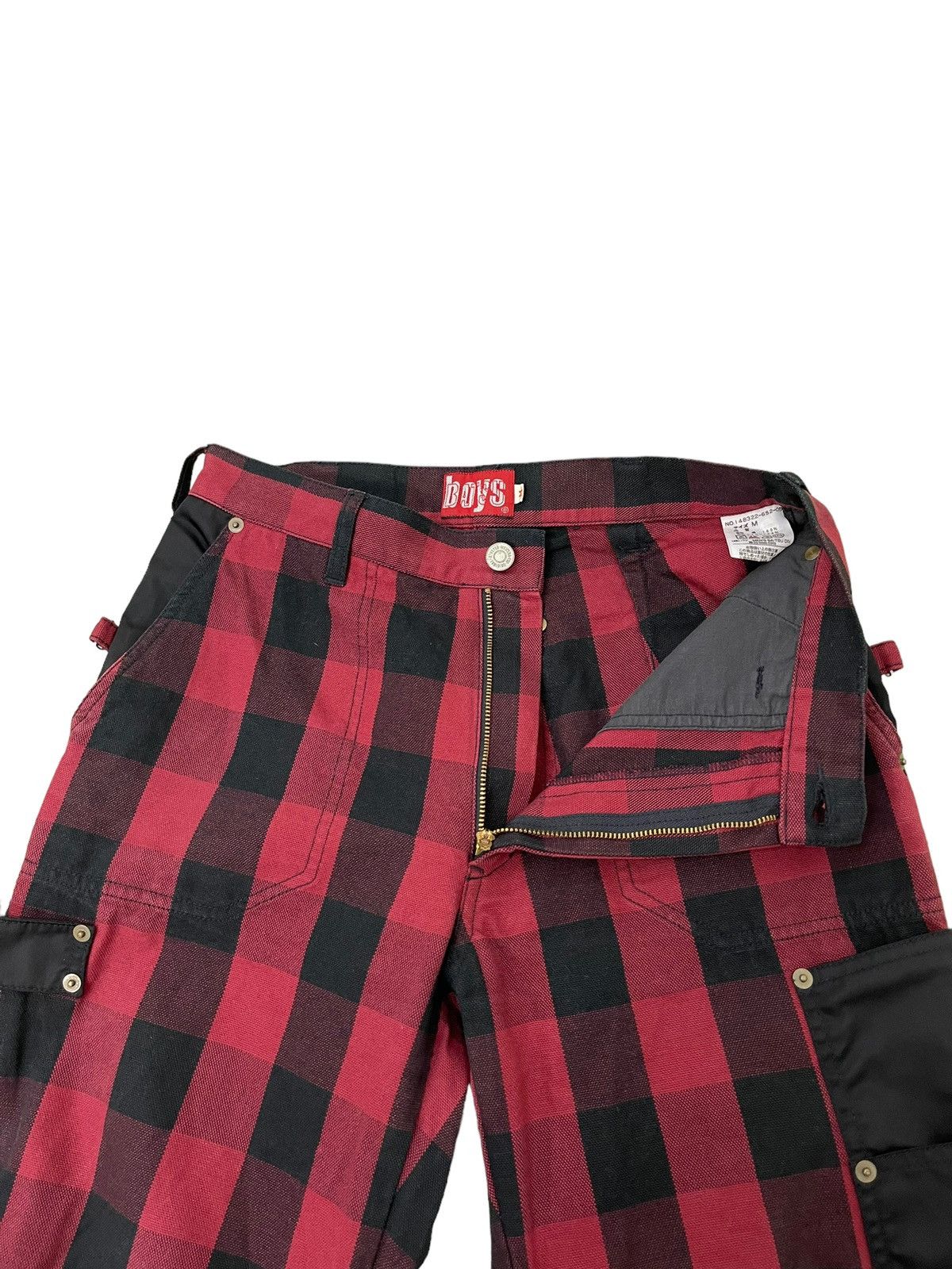 Japanese Brand Bondage Painter Batsu Boys Buffalo Check Pant Regular 7🟦0 Size US 29 - 18 Thumbnail