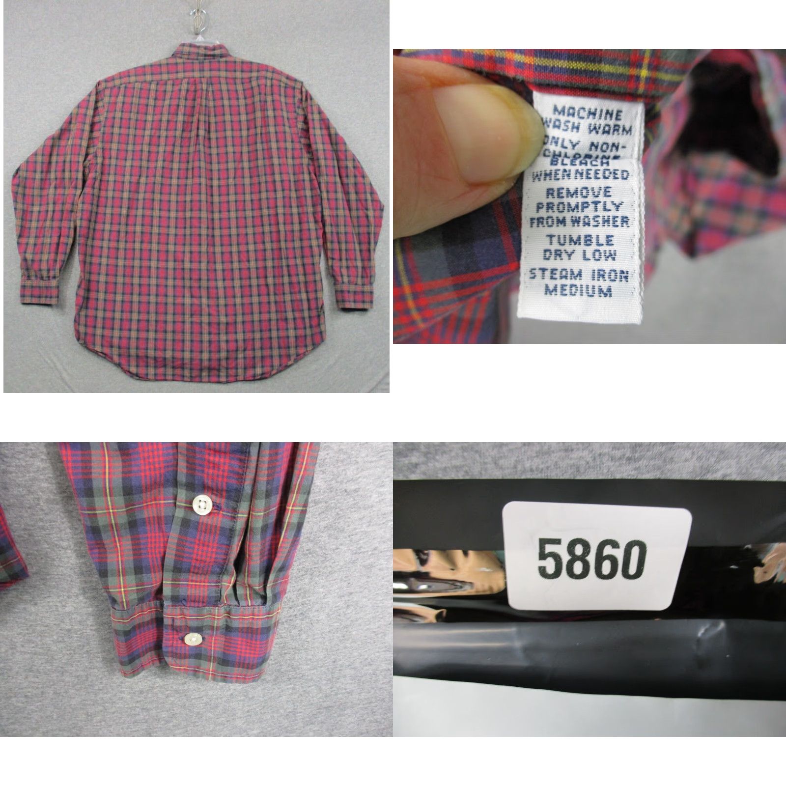 Ralph Lauren Ralph Lauren Blake Shirt XL Men Long Sleeve Button Down Plaid Red Pony Vintage Size US XL / EU 56 / 4 - 8 Thumbnail