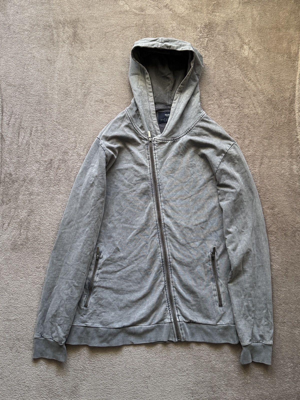 Archive Helmut Lang LGB Style Asymmetric Zip Up Hoodie