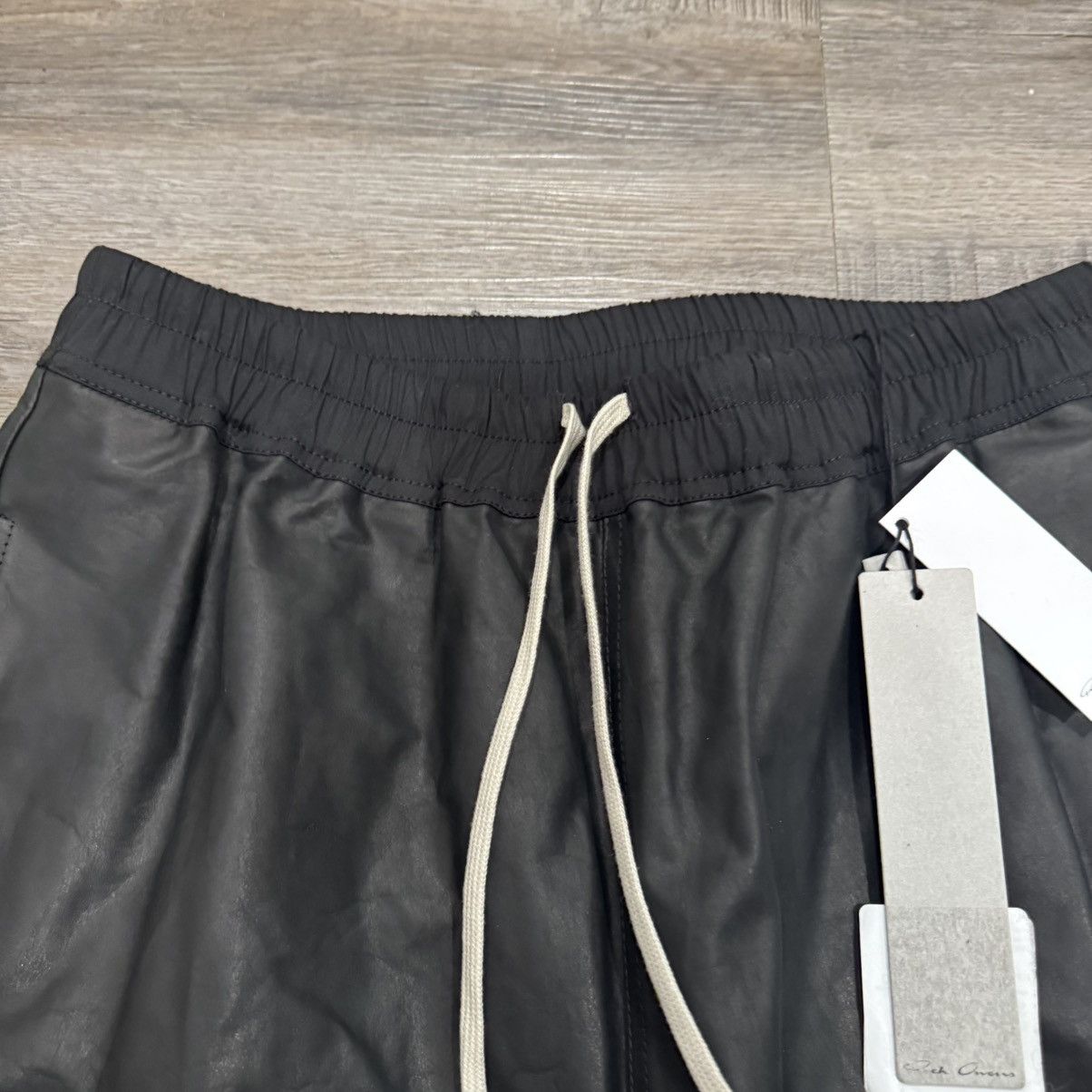 Rick Owens Rick Owens Basket Swingers Drawstring Leather Shorts Black Size US 38 / EU 54 - 5 Thumbnail