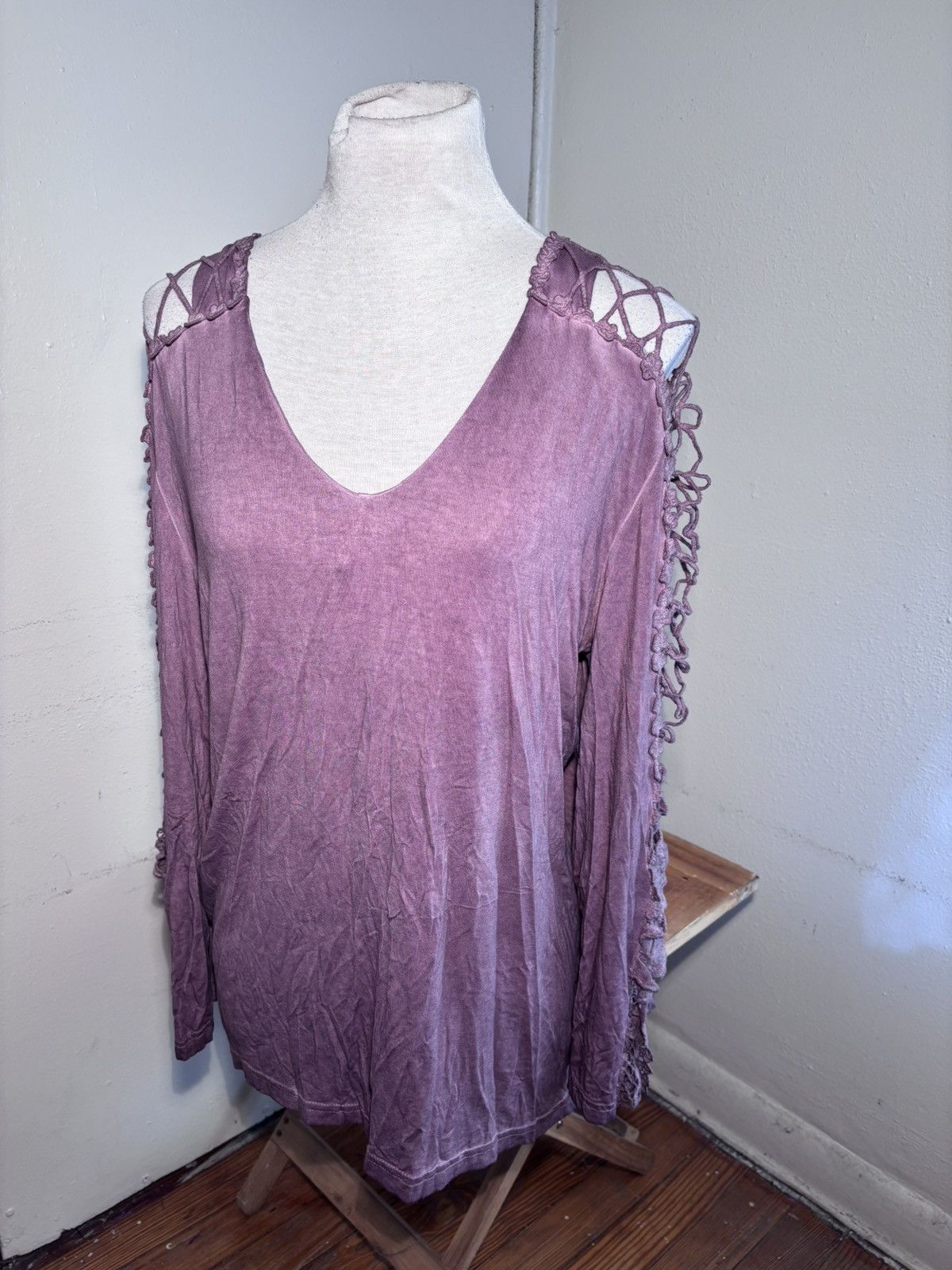 Other Indigo Thread Co Lace Sleeve Top Size XL / US 12-14 / IT 48-50 - 8 Thumbnail