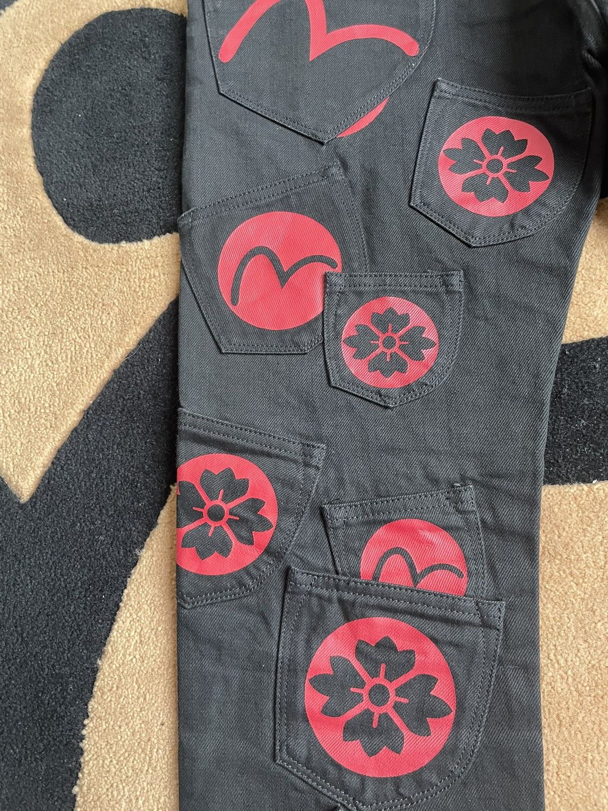 Evisu Evisu multi-pocket daicock black denim jeans,size:32x34 Size US 32 / EU 48 - 7 Thumbnail
