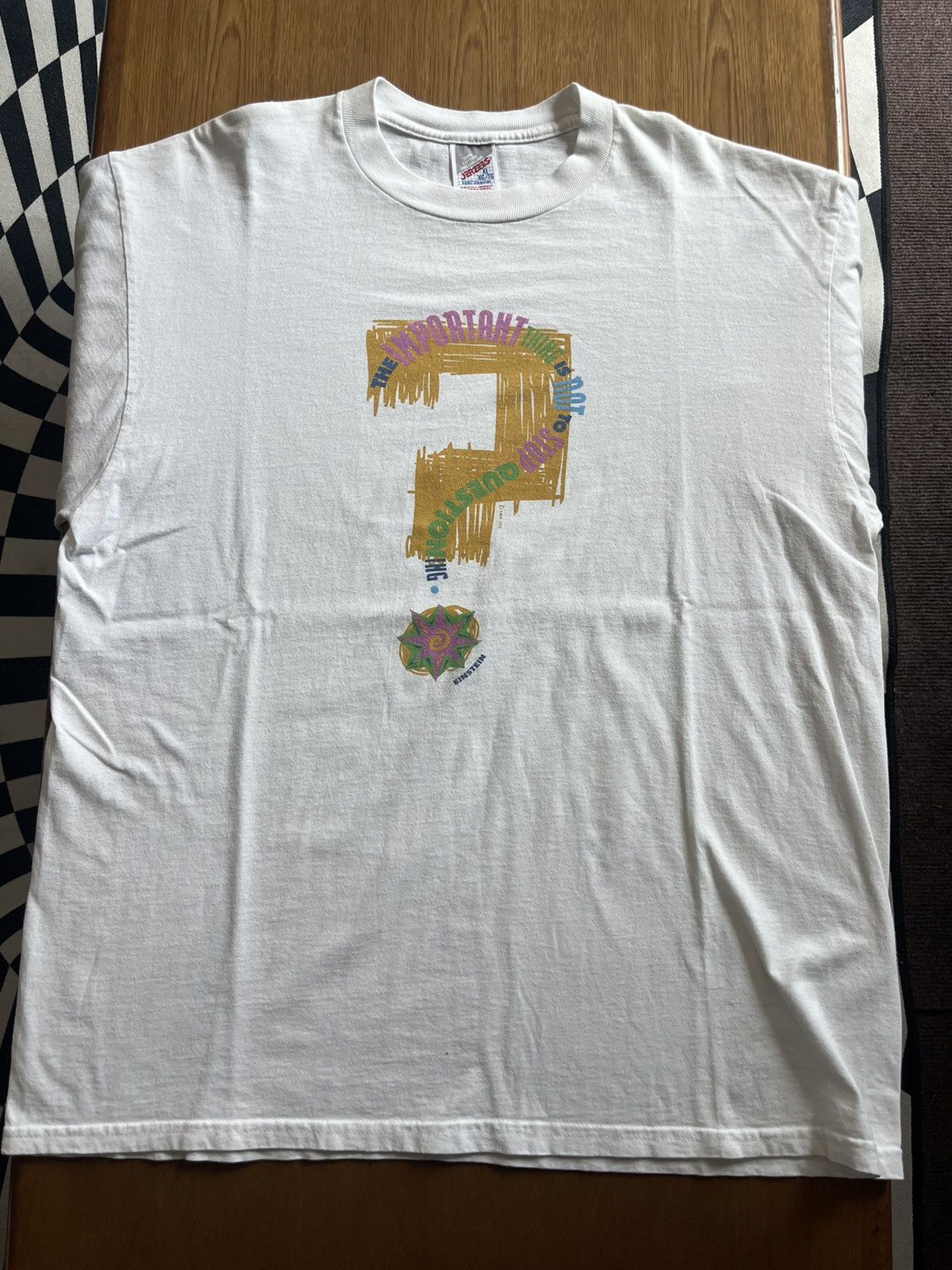 Arts & Science Vintage EINSTEIN The IMPORTANT thing is not to stop ? 90’s Size US XL / EU 56 / 4 - 3 Thumbnail