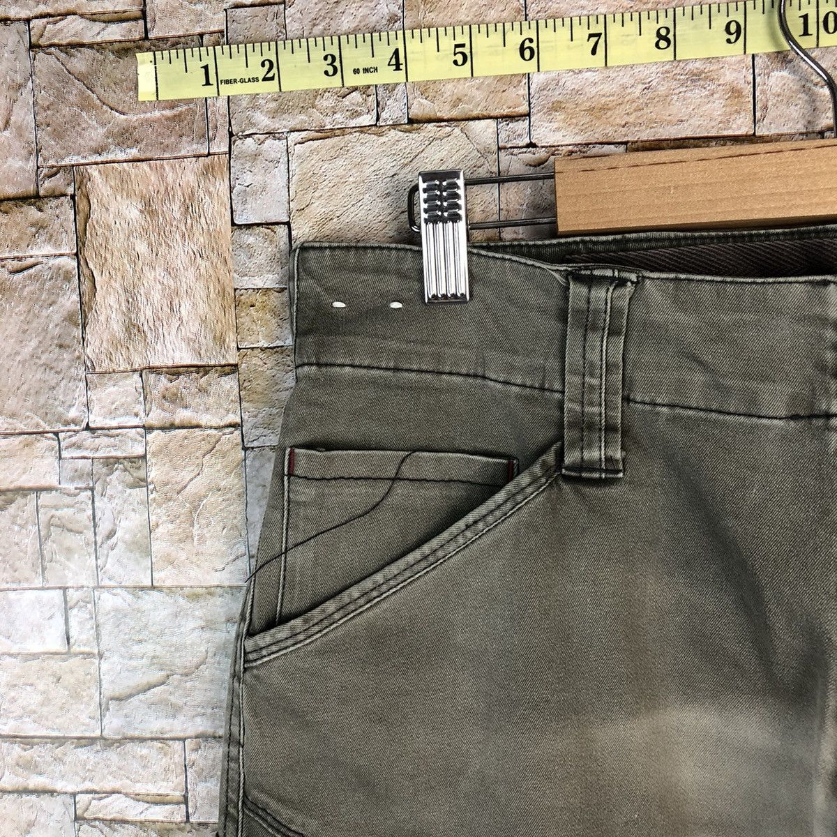 Faded Glory × Japanese Brand Genba Grey faded tactical Cargo Multipocket Pants #A1148 Size US 32 / EU 48 - 7 Thumbnail