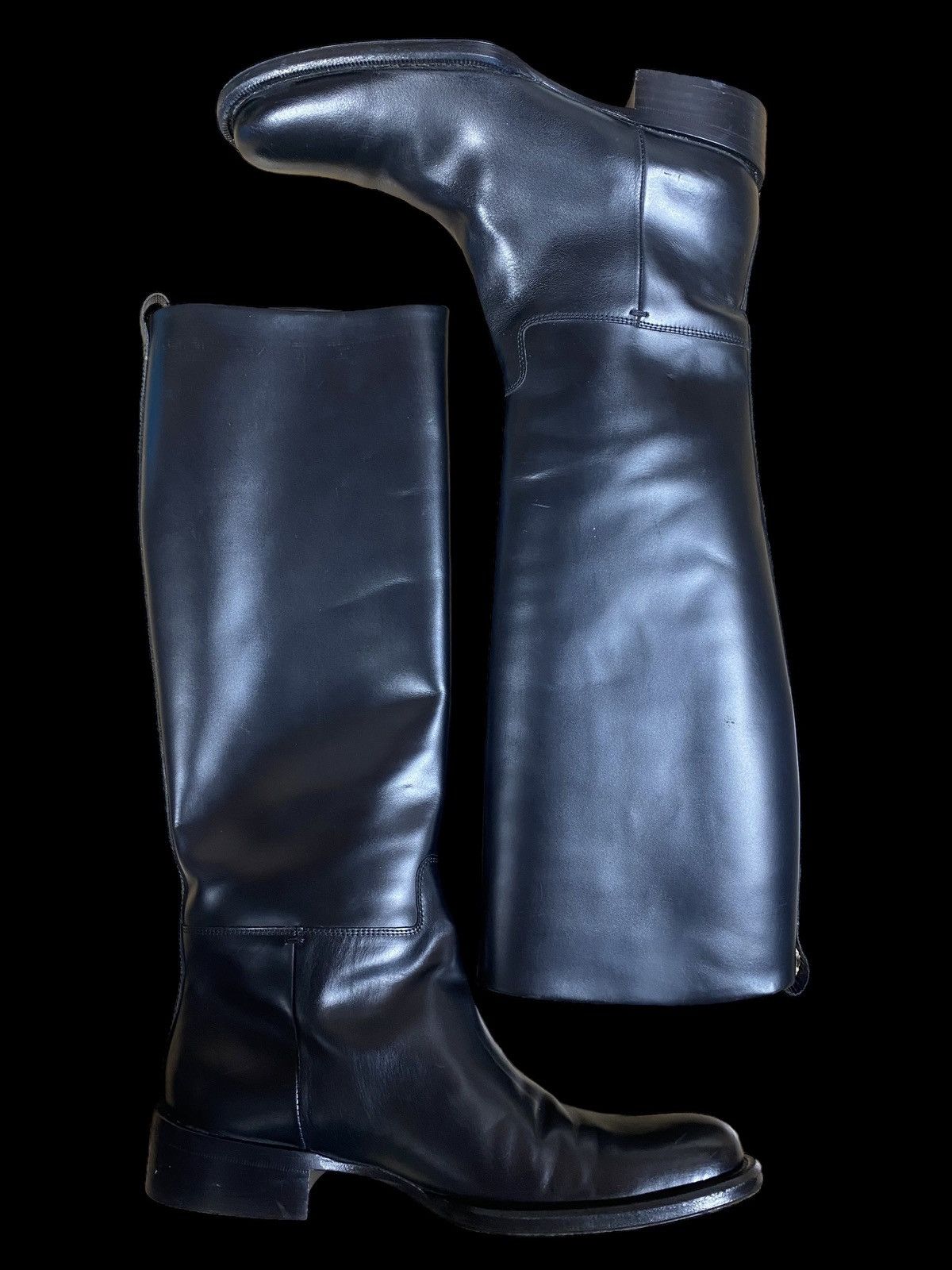 Burberry × Vintage Y2K Burberry Novacheck Buckle Riding Boots Size 37.5 Size US 7.5 / IT 37.5 - 2 Thumbnail