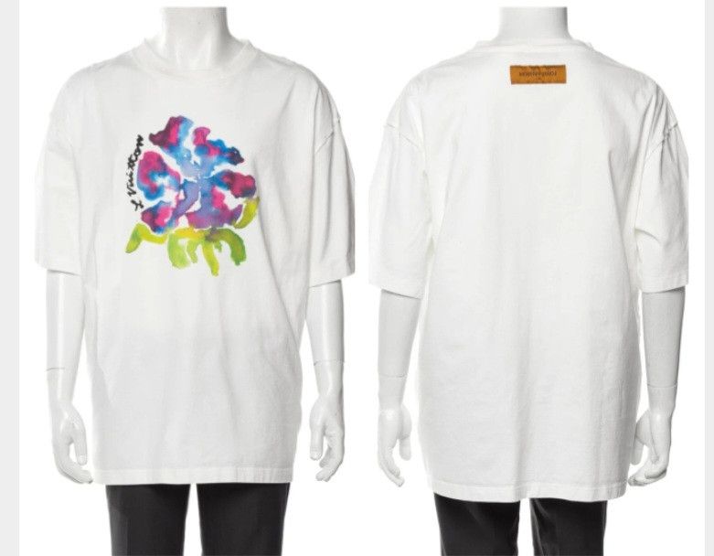LOUIS VUITTON Men's LOUIS Print Pattern T-shirt Size M