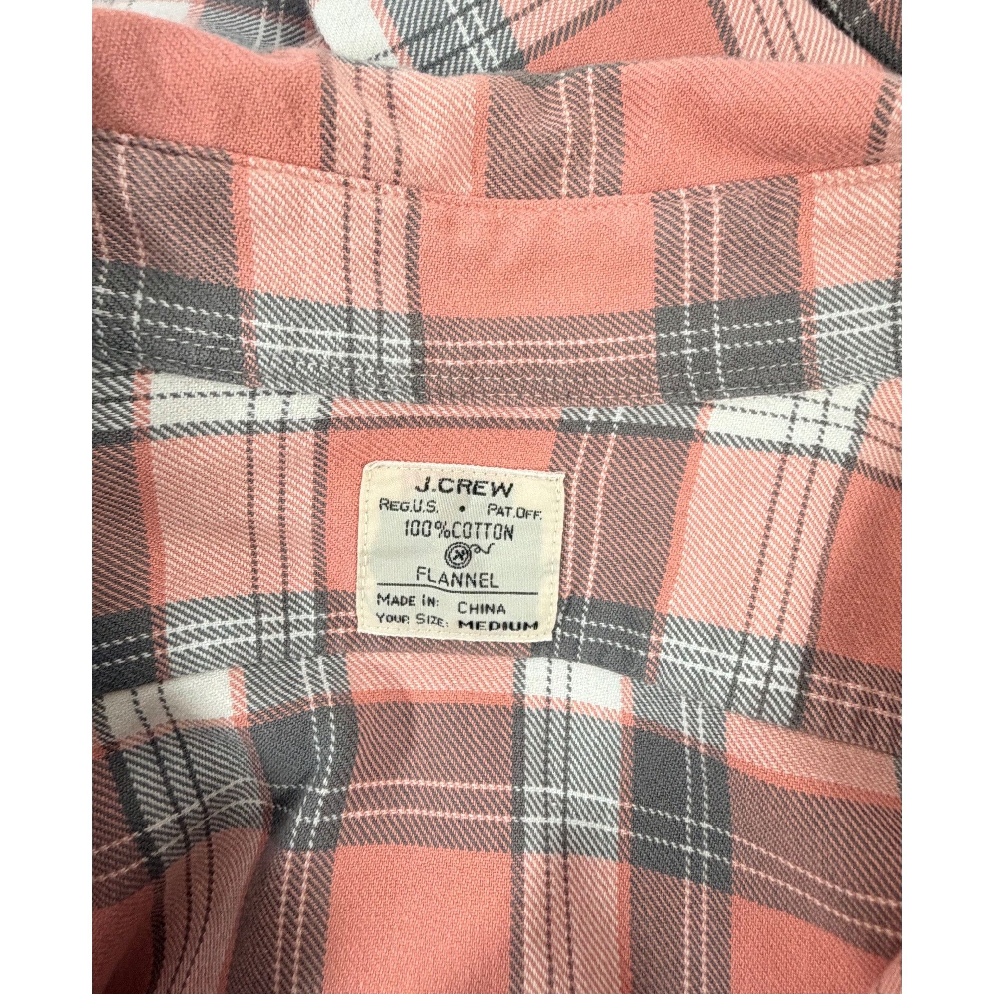 J.Crew J.Crew Pink Plaid Flannel Button-Up Shirt Medium 100% Cotton Size US M / EU 48-50 / 2 - 10 Thumbnail