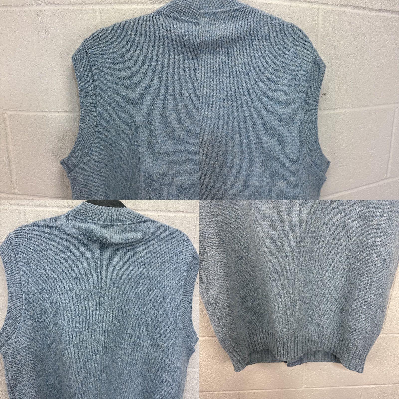 Jantzen VINTAGE Jantzen Cardigan Sweater Vest Mens Large Blue Wool Blend V-Neck Button Closure Sleeveless 70s Grunge Hipster Classic Casual Size US L / EU 52-54 / 3 - 9 Thumbnail