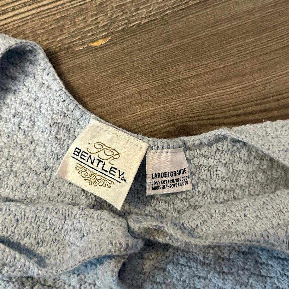 Bentley stained bentley blue knit button up vest Size L / US 10 / IT 46 - 3 Thumbnail