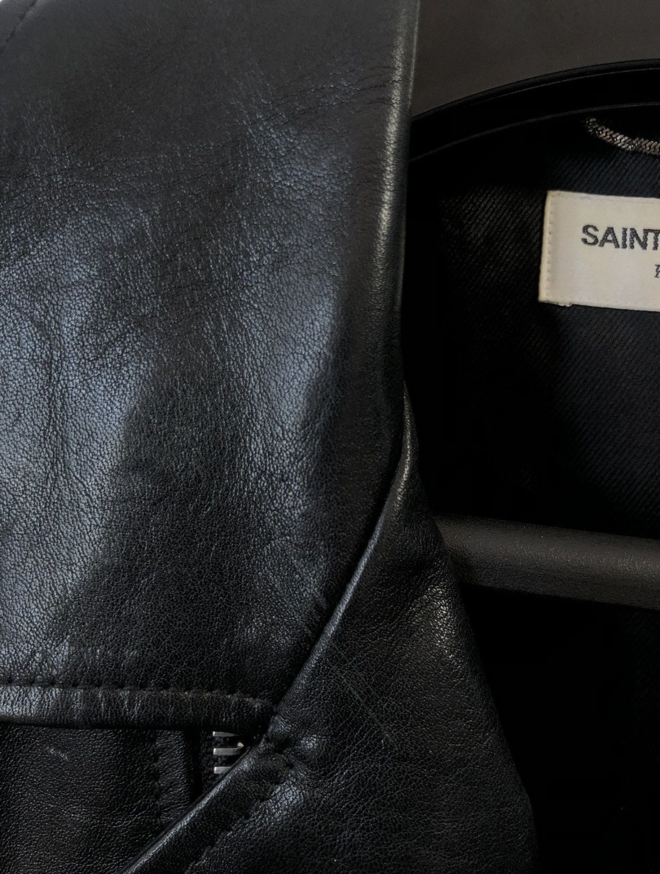 Saint Laurent Paris Saint Laurent Paris L17 Leather Jacket Sz52 Size US L / EU 52-54 / 3 - 3 Thumbnail