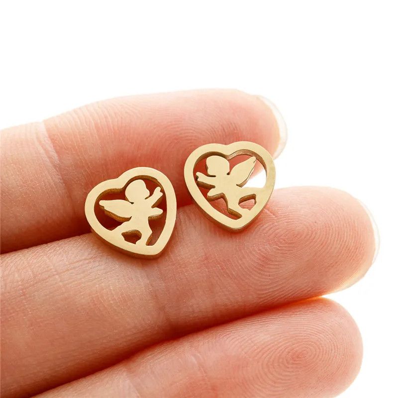 Jewelry Mini Romantic Cupid Earrings Charm Earring Gift Size ONE SIZE - 2 Thumbnail