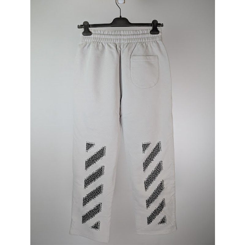 Off-White o1rshd1 Pixel Diag Sweatpants in Light Stone / Black Size US 30 / EU 46 - 10 Thumbnail