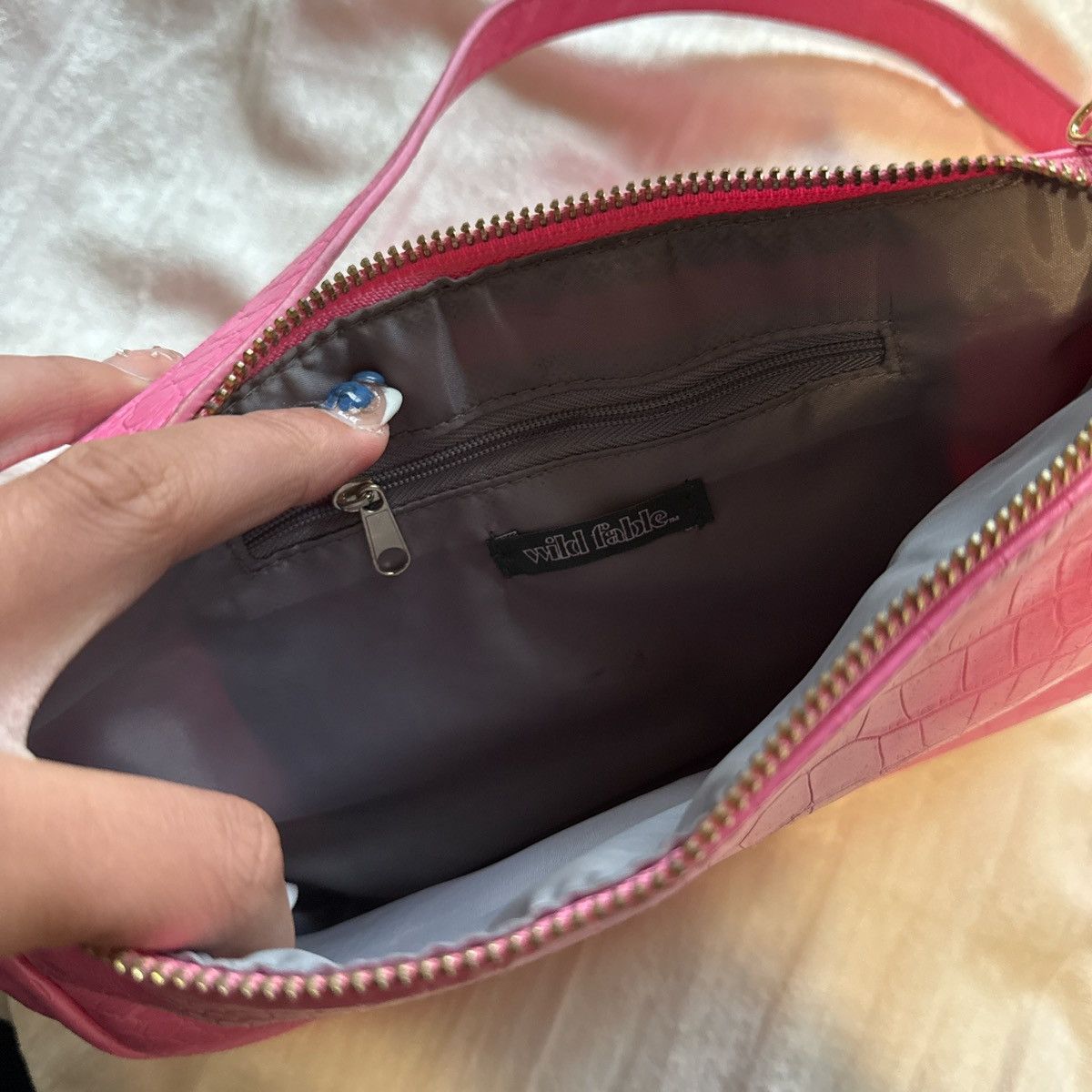 Other Pink crocodile-embossed shoulder bag Size ONE SIZE - 2 Thumbnail