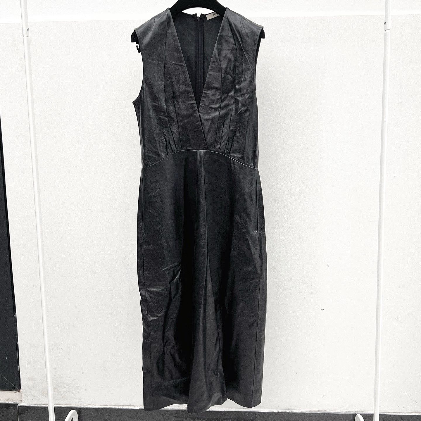 Celine Celine Lambskin V-Neck Midi Dress Size 38 Size S / US 4 / IT 40 - 1 Thumbnail
