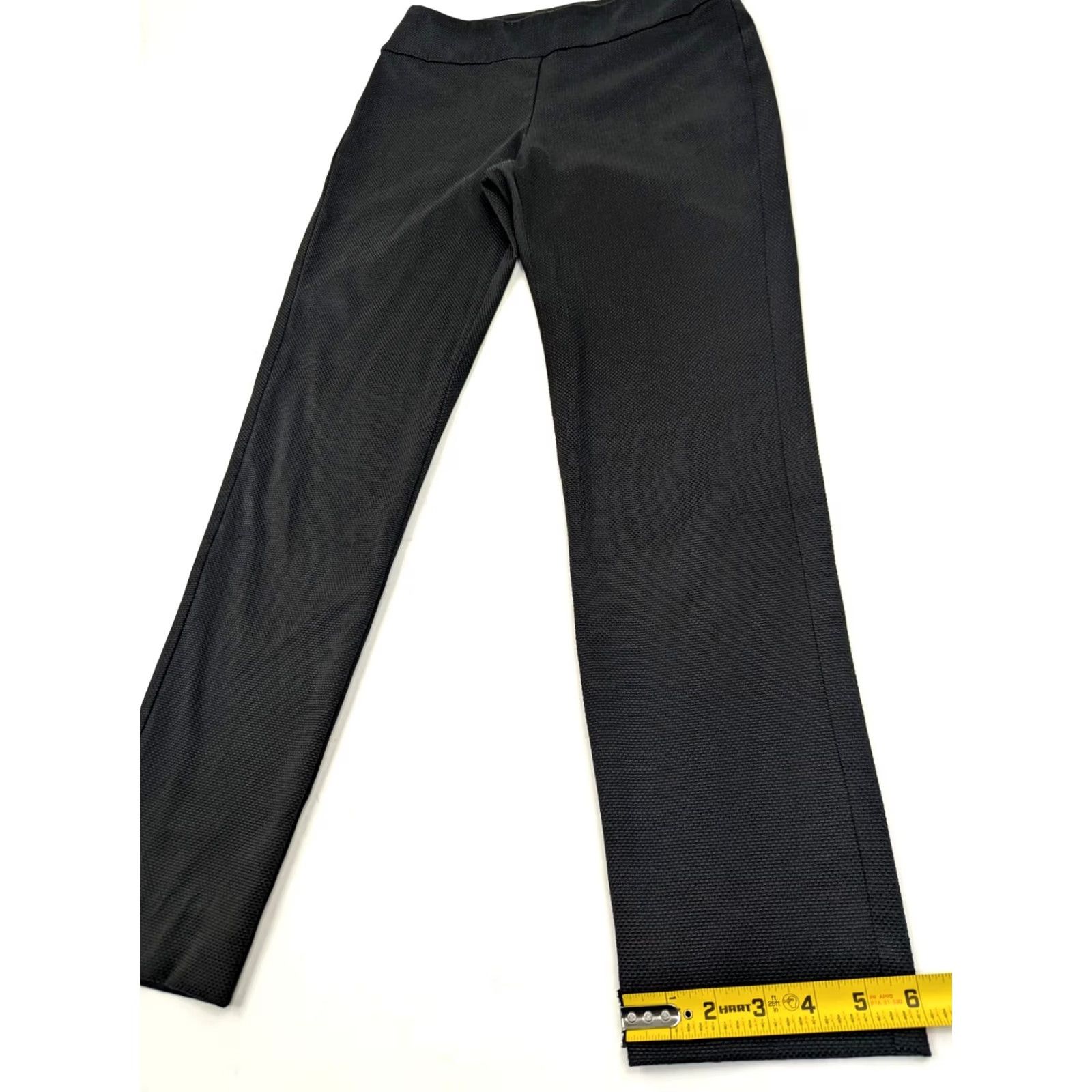 Vintage Krazy Larry Pull-On Legging Pants Women 0 Black Stretch Geometric Pattern City USA Pant Skinny Casual Wear Womens 0 26x27.5 - Made in USA Size 25" / US 0 / IT 36 - 2 Thumbnail