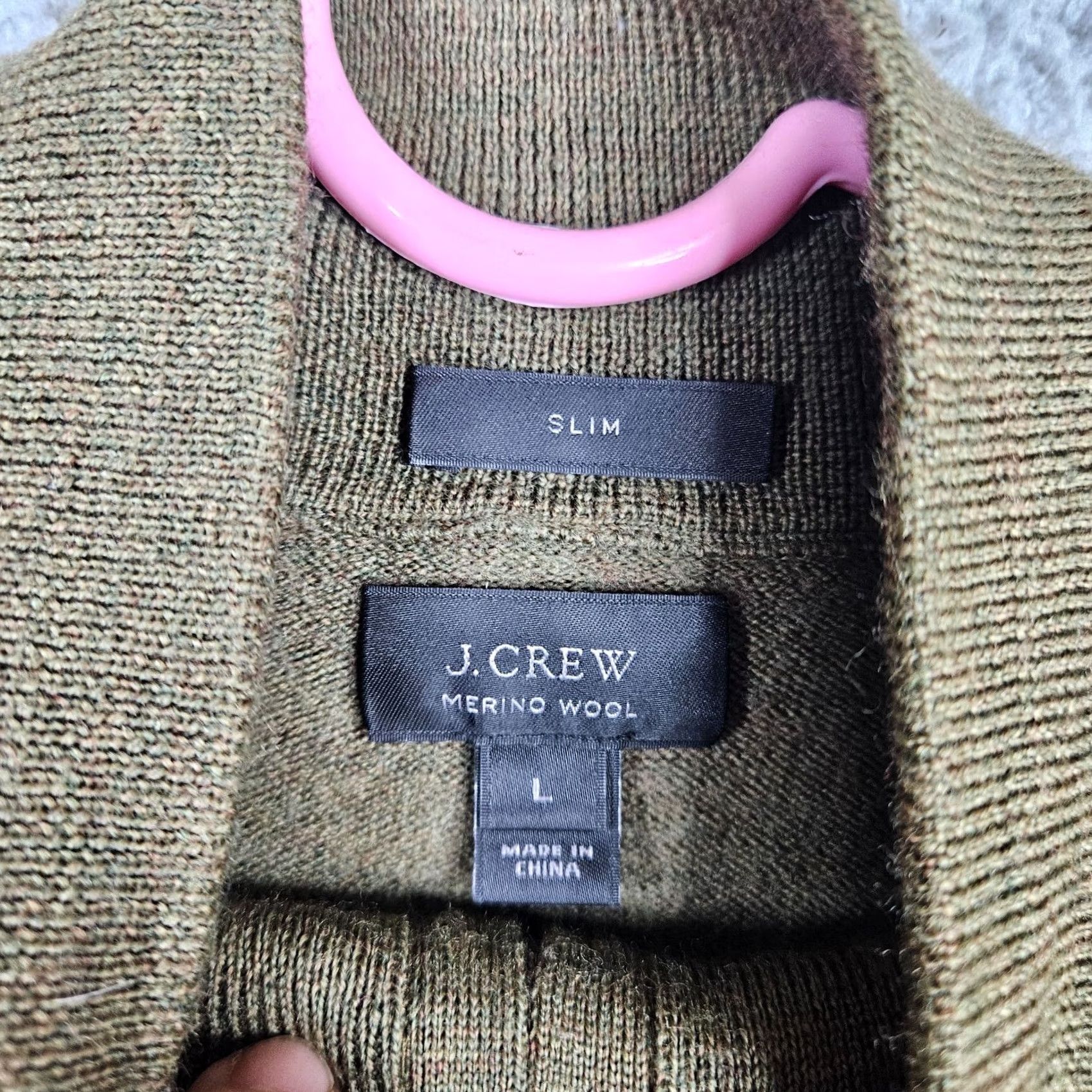 J.Crew J.CREW Merino Wool Slim Men Green 1/4 Zipper Long sleeve Sweater Size L Size US L / EU 52-54 / 3 - 2 Thumbnail