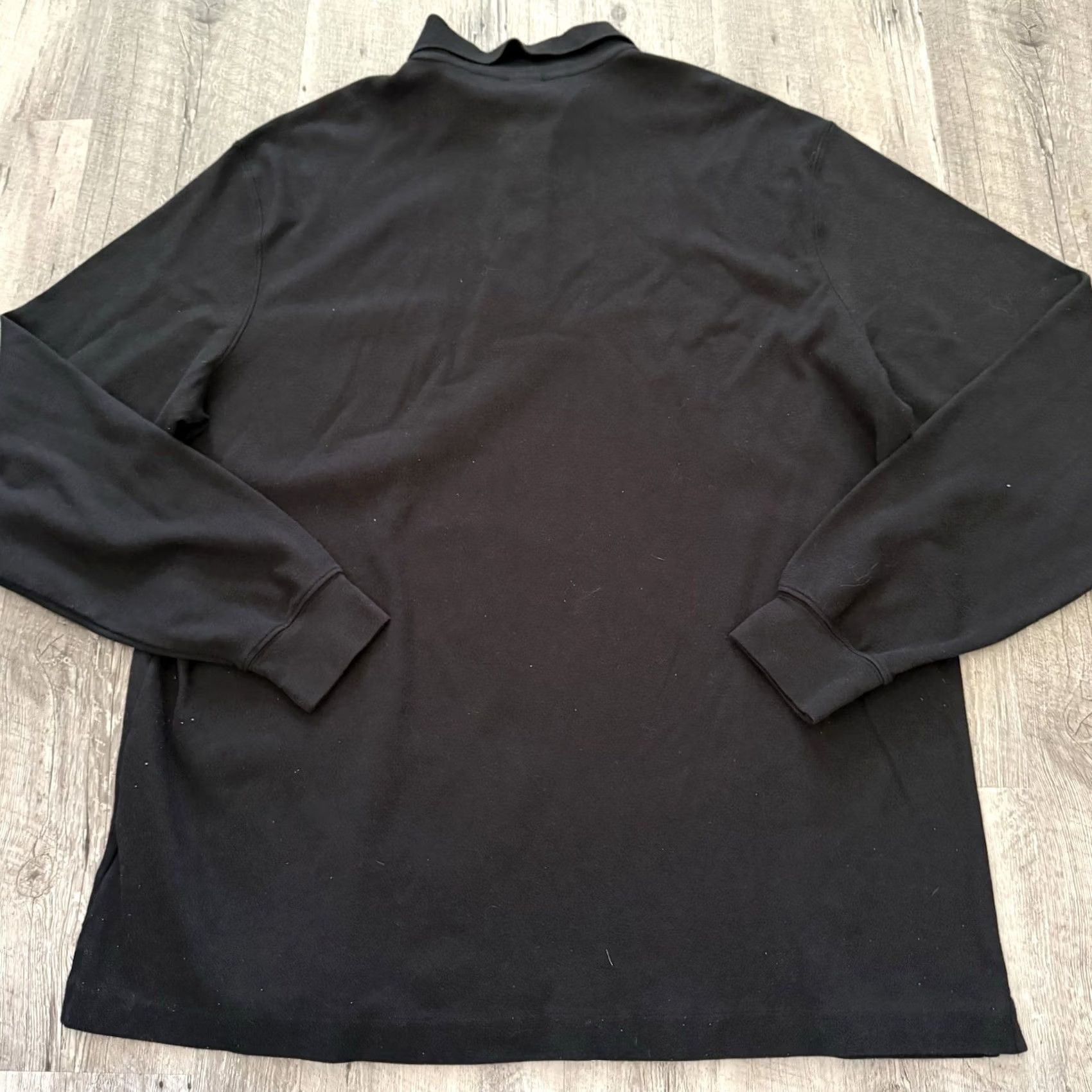 Lands' End Lands' End Long Sleeve Polo Shirt Mens XL Black 100% Cotton Lightweight Golf Size US XL / EU 56 / 4 - 5 Thumbnail