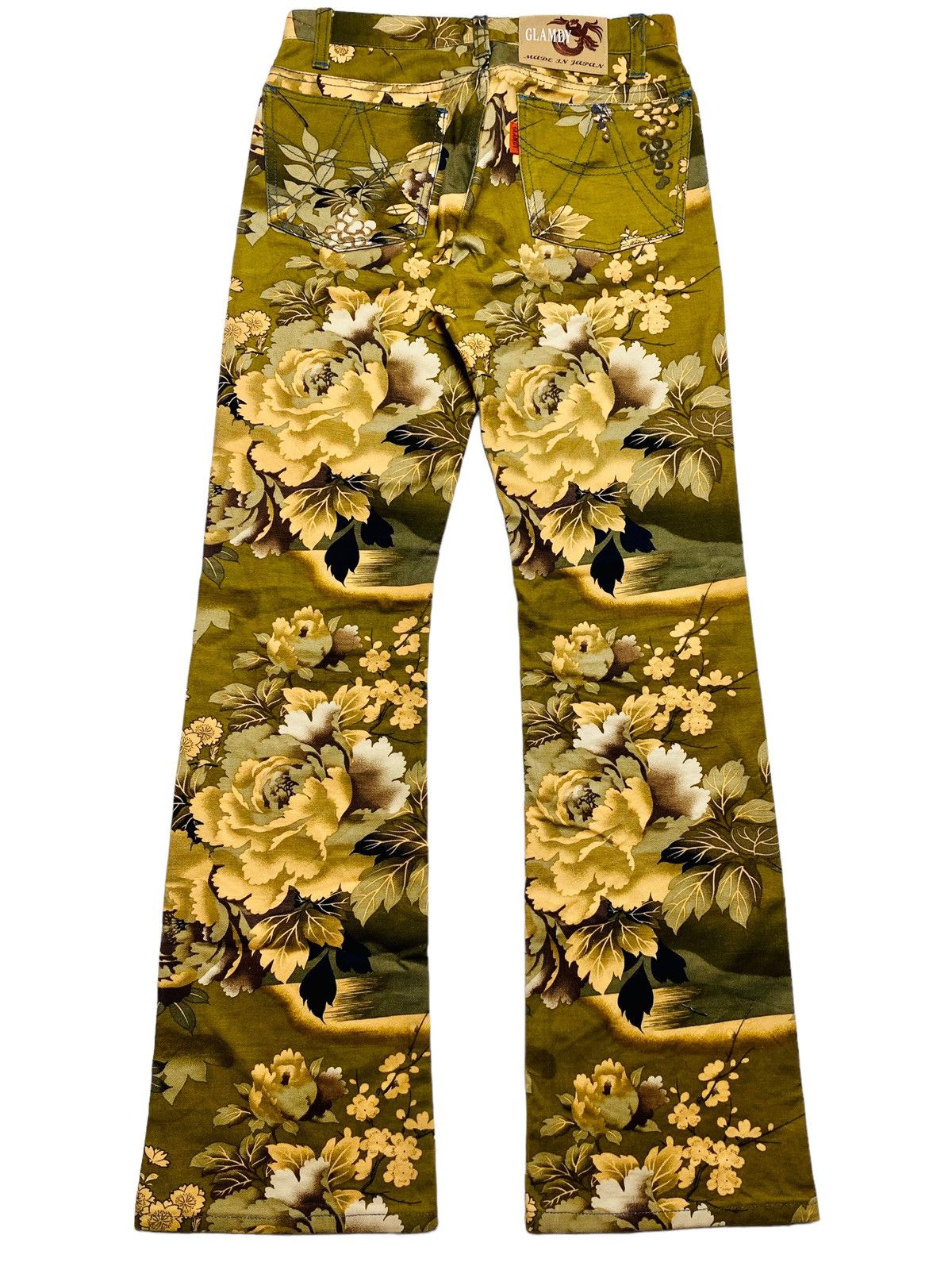 Japanese Brand × Vintage 2000s Glamdy - Fantasy Floral Flared Pants Size US 29 - 7 Thumbnail