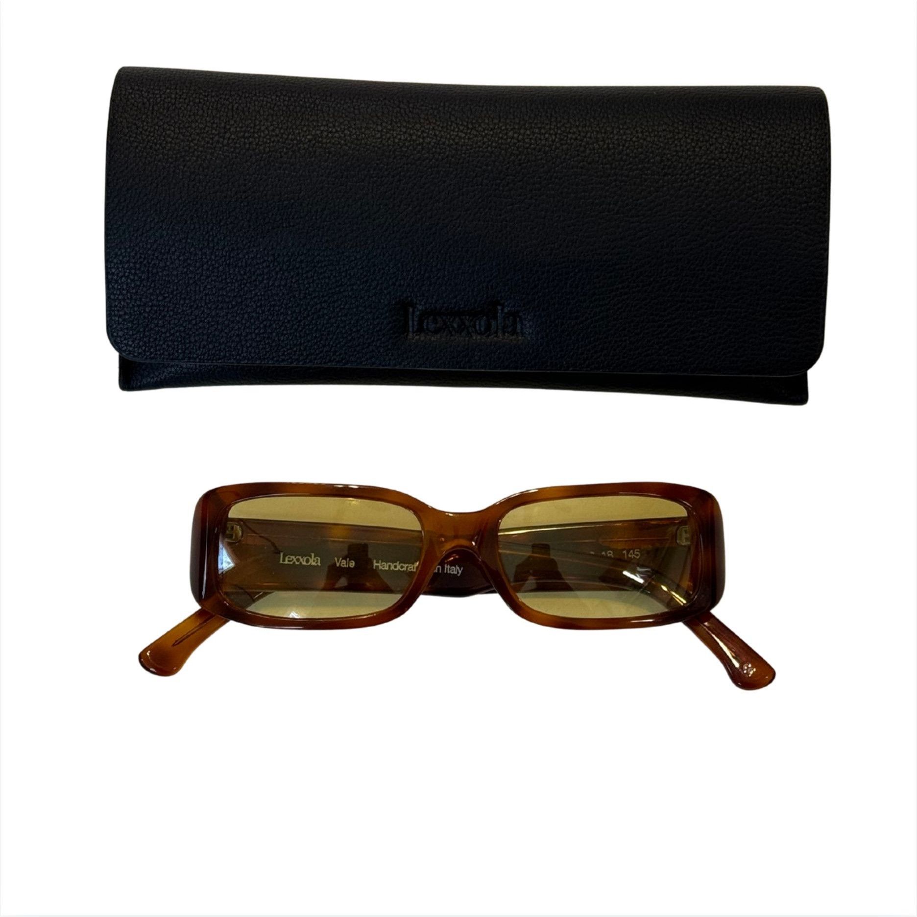 Lexxola LEXXOLA Vale Hand Crafted Sunglasses Brown Tortoise Yellow E Size ONE SIZE - 1 Thumbnail