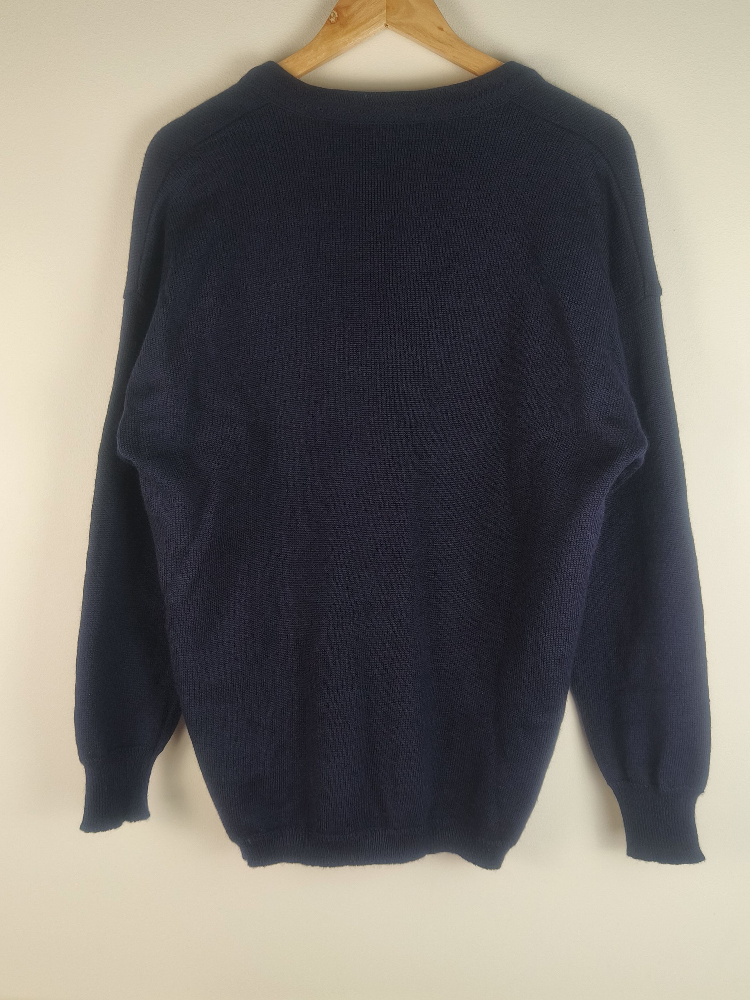 Vintage Busnel Woolmark Cardigan Navy Blue Pure Wool Vintage Sweater Size US M / EU 48-50 / 2 - 6 Thumbnail