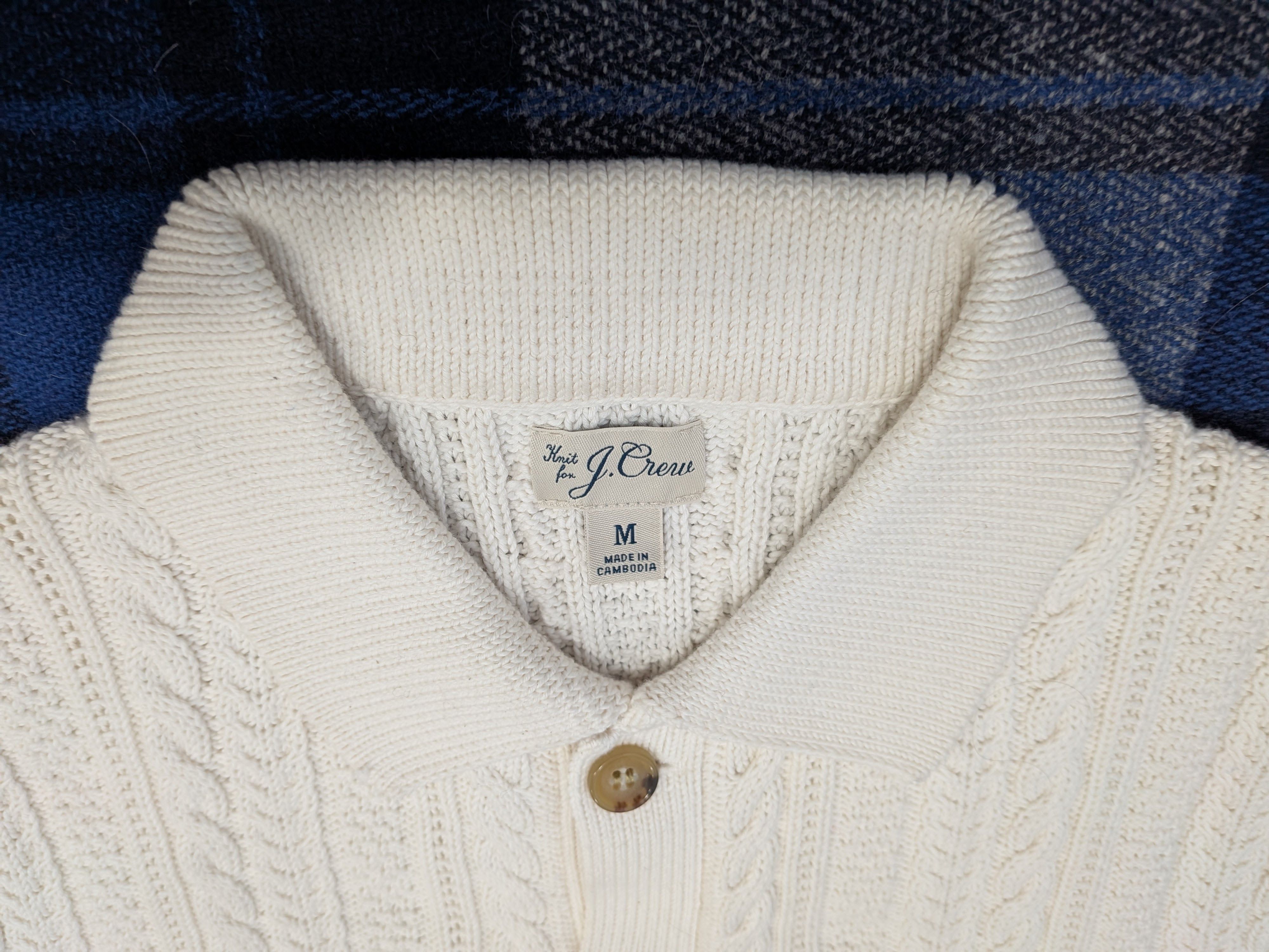 J.Crew J. Crew cable-knit short-sleeve cardigan polo Size US M / EU 48-50 / 2 - 3 Thumbnail
