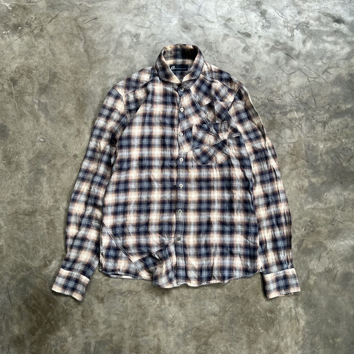 Tornado Mart Tornado Mart Patchwork Long Sleeve Button up Shirt Size US M / EU 48-50 / 2 - 1 Thumbnail