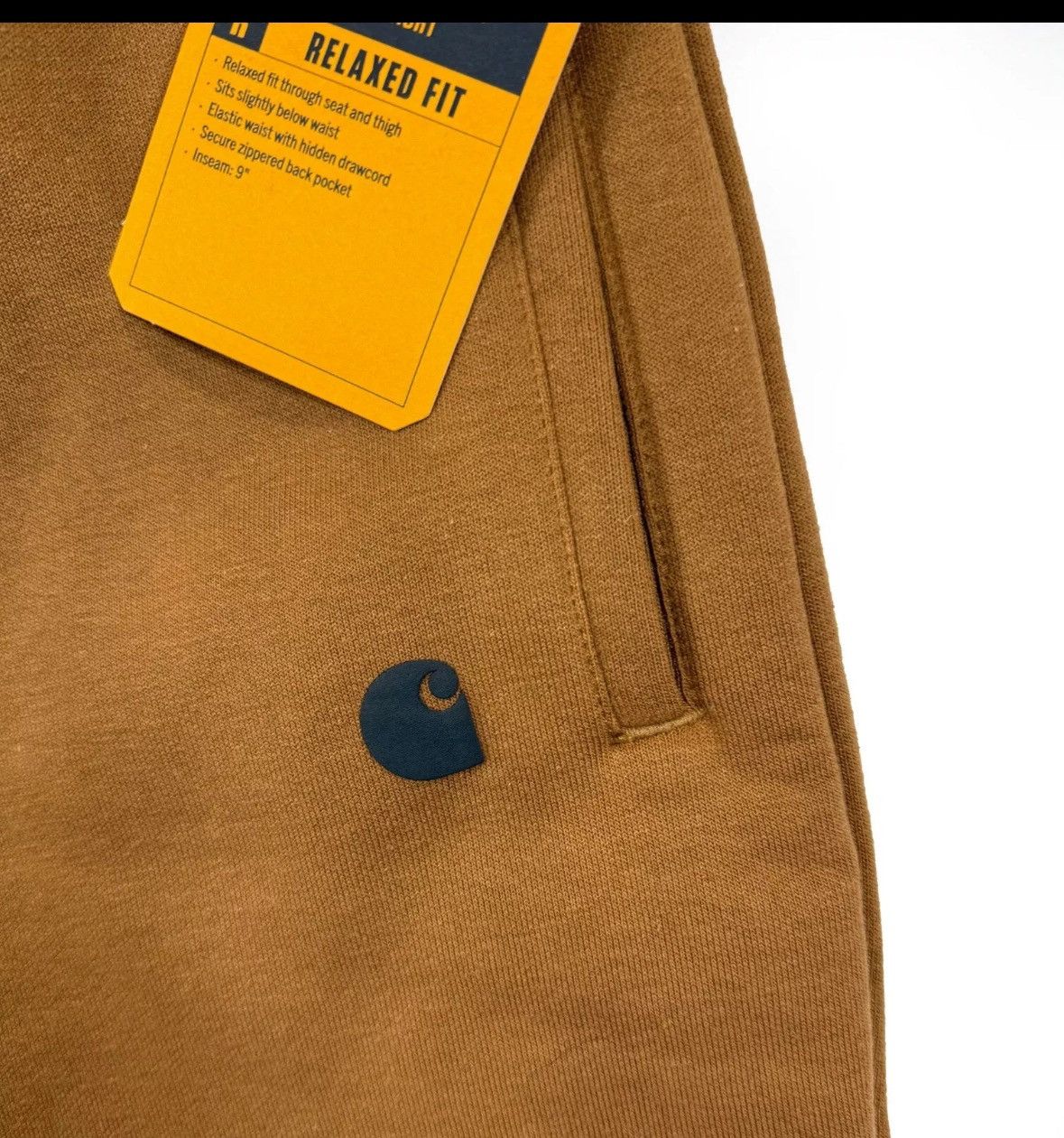 Carhartt Carhartt Men's Loose Fit Midweight Fleece 9" Shorts Brown Size US 30 / EU 46 - 4 Thumbnail