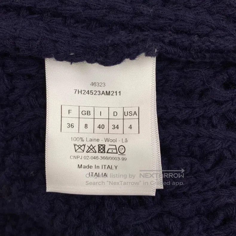 Dior Dior Dark blue jacquard wool round-neck long-sleeved knitt Size XS / US 0-2 / IT 36-38 - 6 Thumbnail