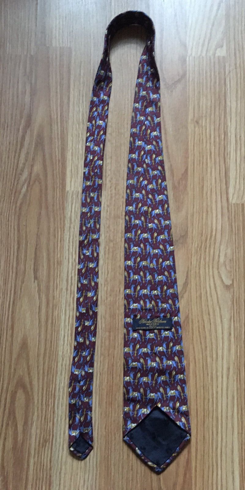 Brooks Brothers × Designer Brooks Brothers Designer Horses Print Silk Mens Tie Size ONE SIZE - 8 Thumbnail