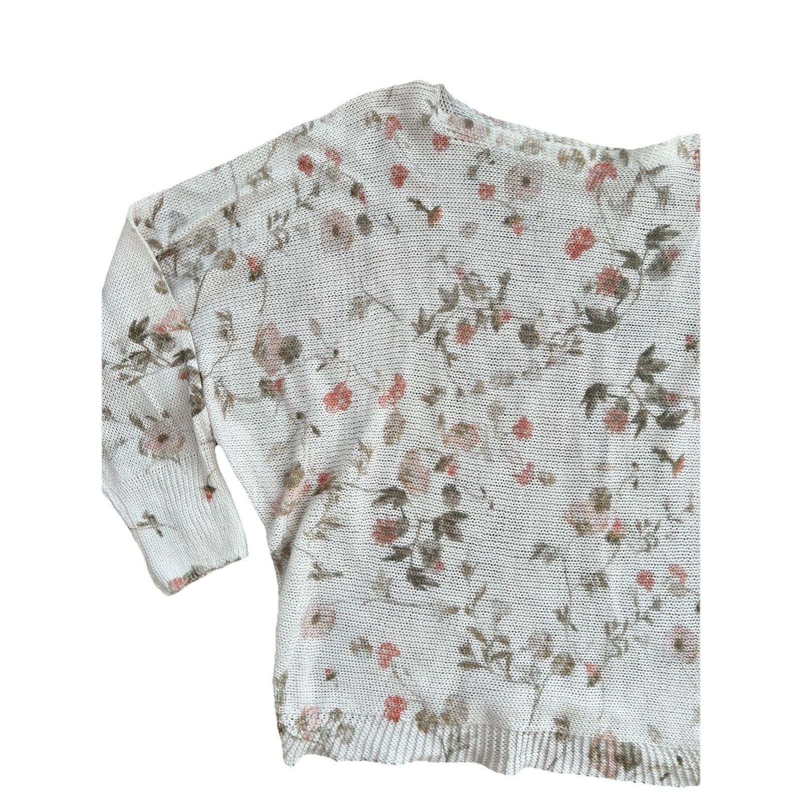 J. Jill Anna Melani floral sweater Italy Top Through Small A000835 Size S / US 4 / IT 40 - 5 Thumbnail
