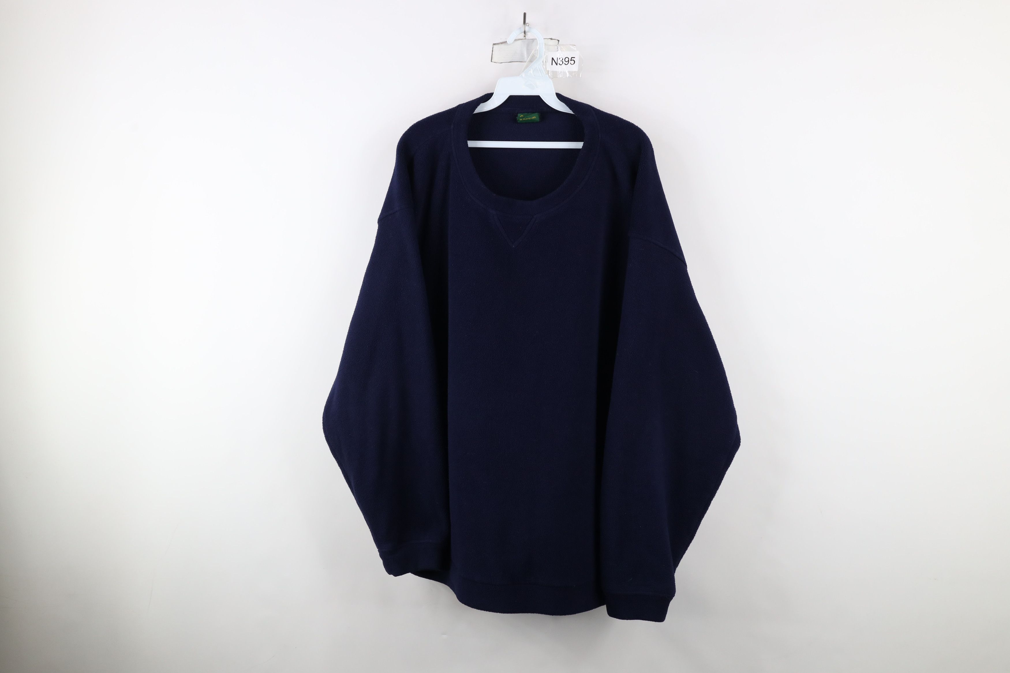 Cabelas × Vintage Vintage 90s Cabelas Fleece Crewneck Sweater Navy Blue Size US XXL / EU 58 / 5 - 1 Thumbnail