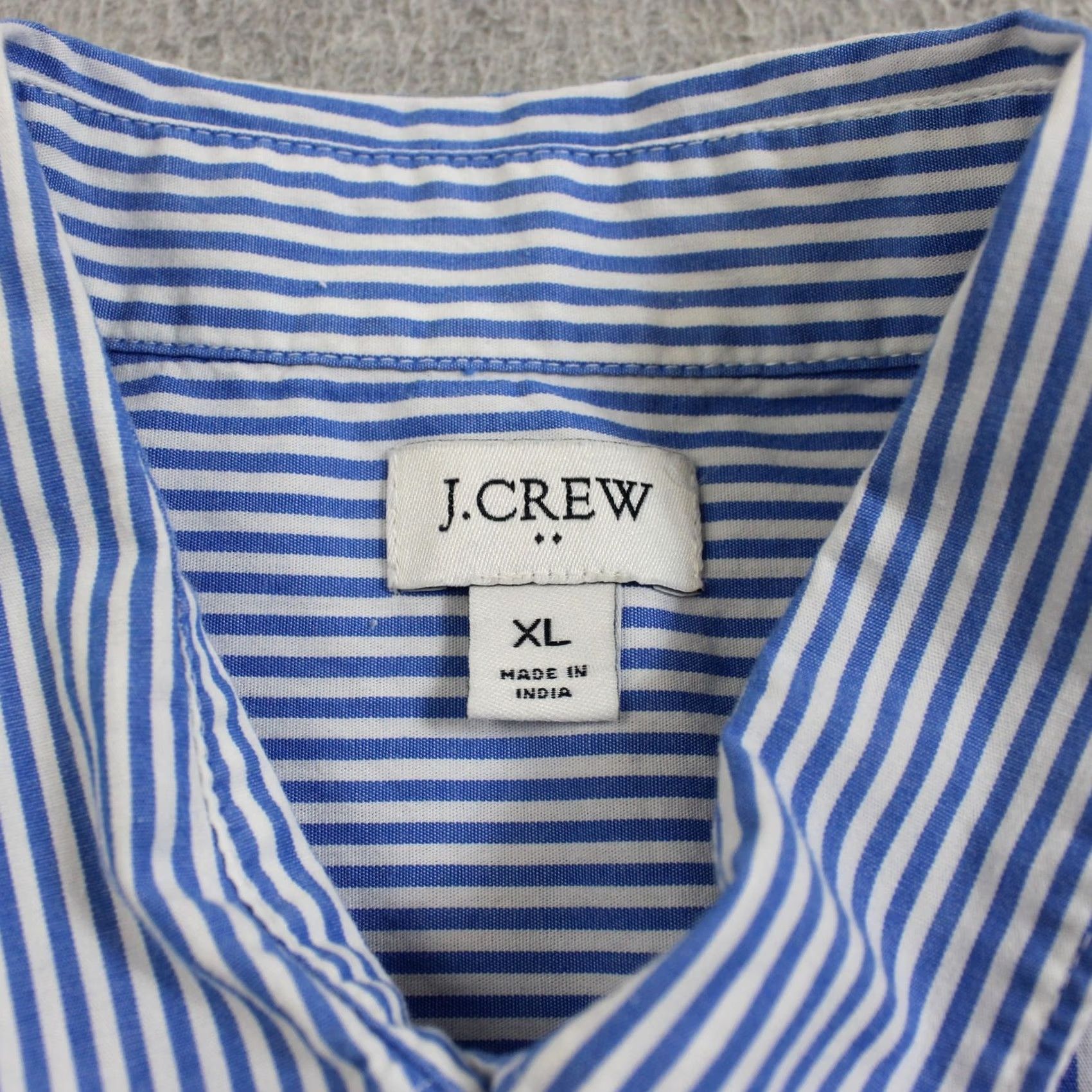 J.Crew J Crew Shirt Womens XL Blue Stripe Button Coastal Boho Office Heritage Academia Size XL / US 12-14 / IT 48-50 - 3 Thumbnail