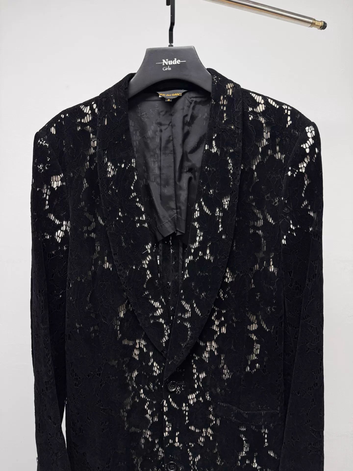 Comme des Garcons Comme des Garçons Black Lace Long Coat S Size S / US 4 / IT 40 - 2 Thumbnail