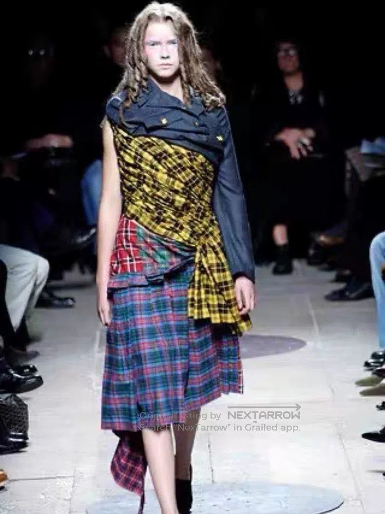 Comme des Garcons Comme des Garcons Retro Plaid Patchwork Design Two-Piece T Size S / US 4 / IT 40 - 1 Thumbnail