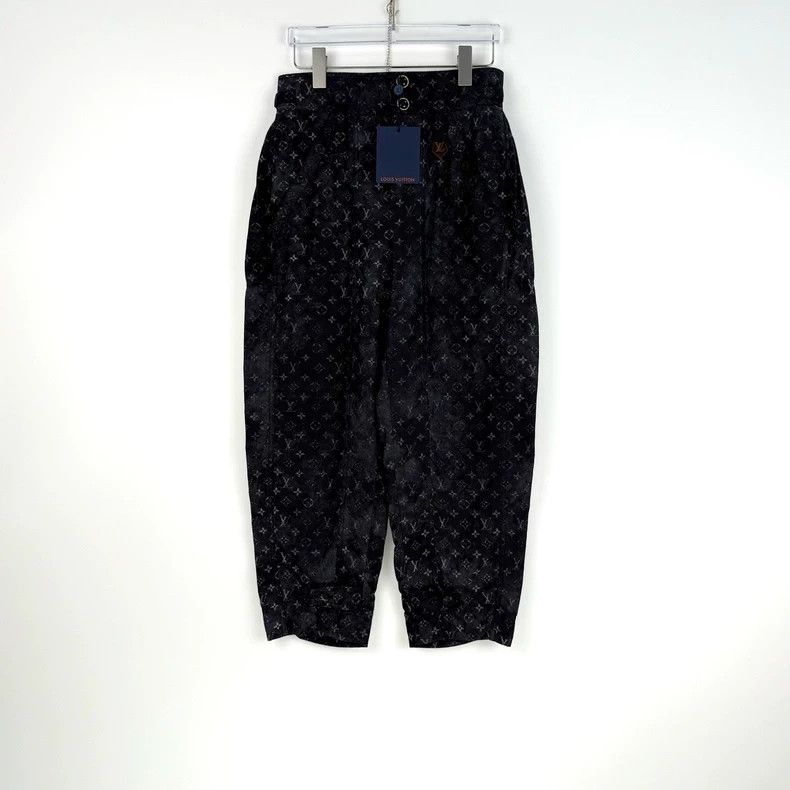Louis Vuitton Louis Vuitton Dirty black and grey silk cropped pants with Size US 42 / EU 58 - 3 Thumbnail