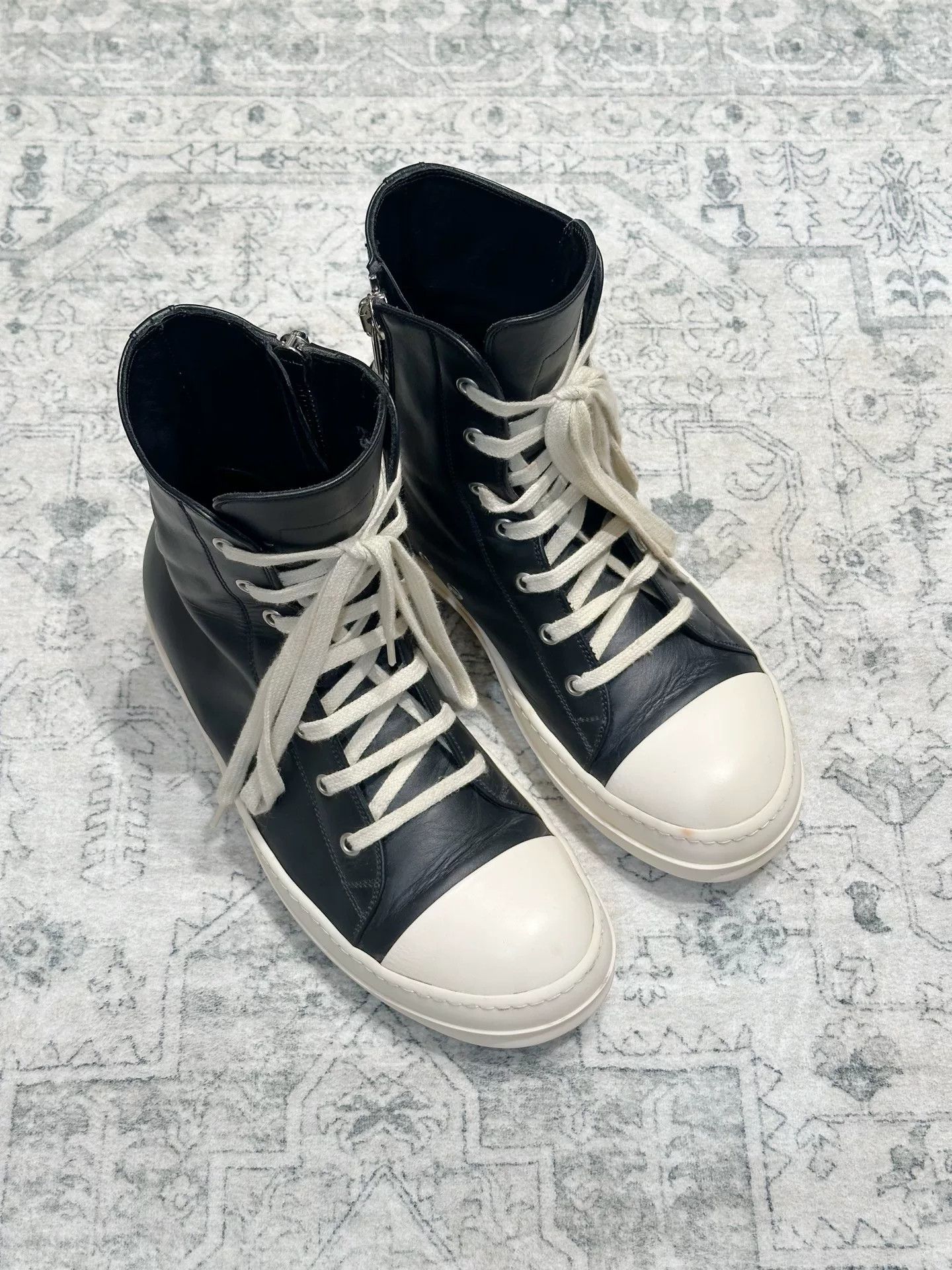 Rick Owens Rick Owens x Converse Leather High-Top Size US 7 / EU 40 - 1 Thumbnail