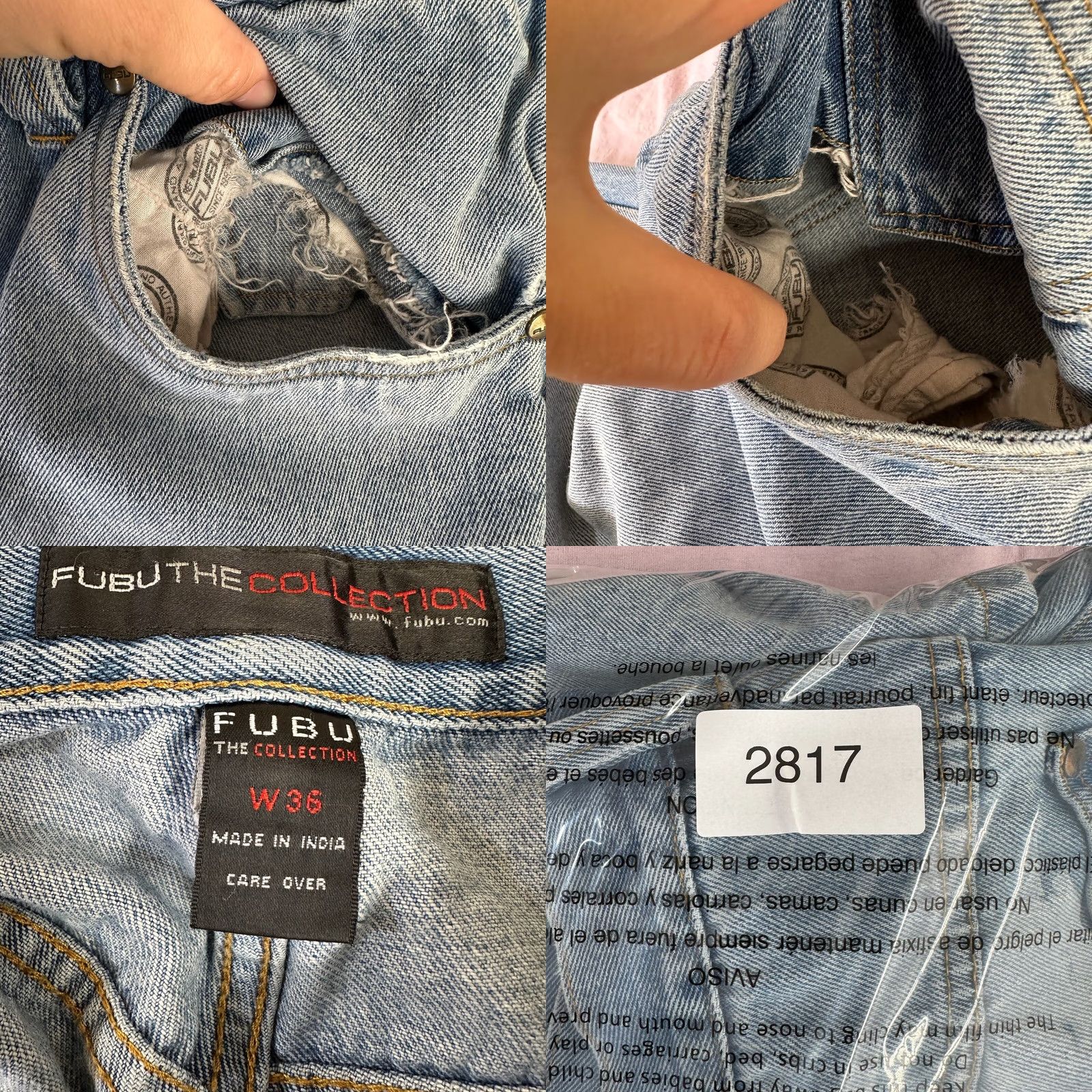 Fubu FUBU Bermuda Shorts Blue Men's 36 Light Wash Pockets Denim Vintage Regular UK? No Size US 36 / EU 52 - 9 Thumbnail