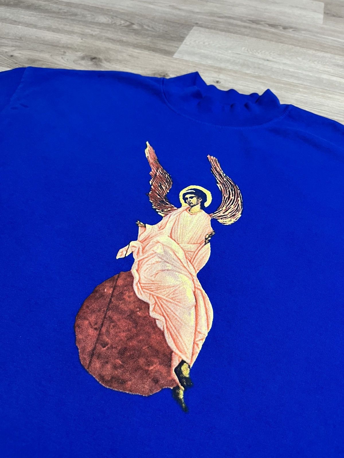 トップス 10s Kanye West Jesus is King Arch Angel Kanye West Jesus Is King Archangel I T-Shirt Blue Men's