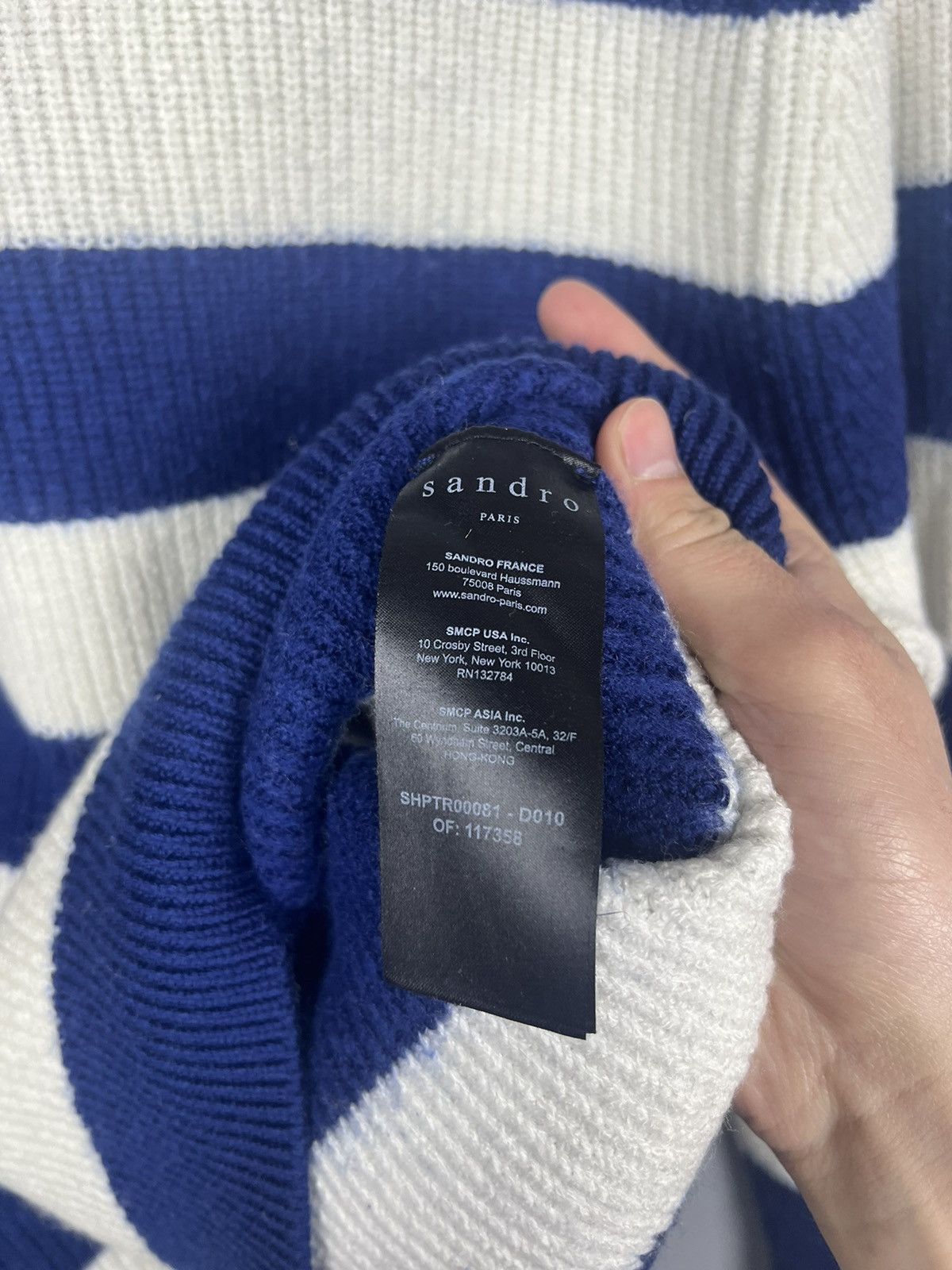 Designer × Sandro Sandro Johnny Wide Striped Crewneck Sweater Size L / US 10 / IT 46 - 5 Thumbnail