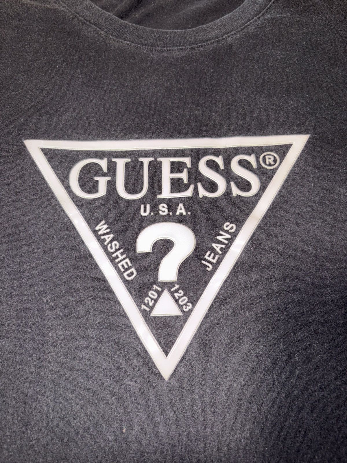 Guess VINTAGE STYLE GUESS U.S.A. Triangle Logo T-Shirt Black Size US M / EU 48-50 / 2 - 4 Thumbnail