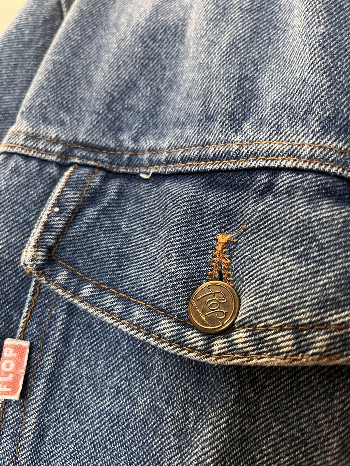 Vintage 🔥VINTAGE 1990S DENIM JACKET MADE IN ITALY Size US L / EU 52-54 / 3 - 11 Thumbnail