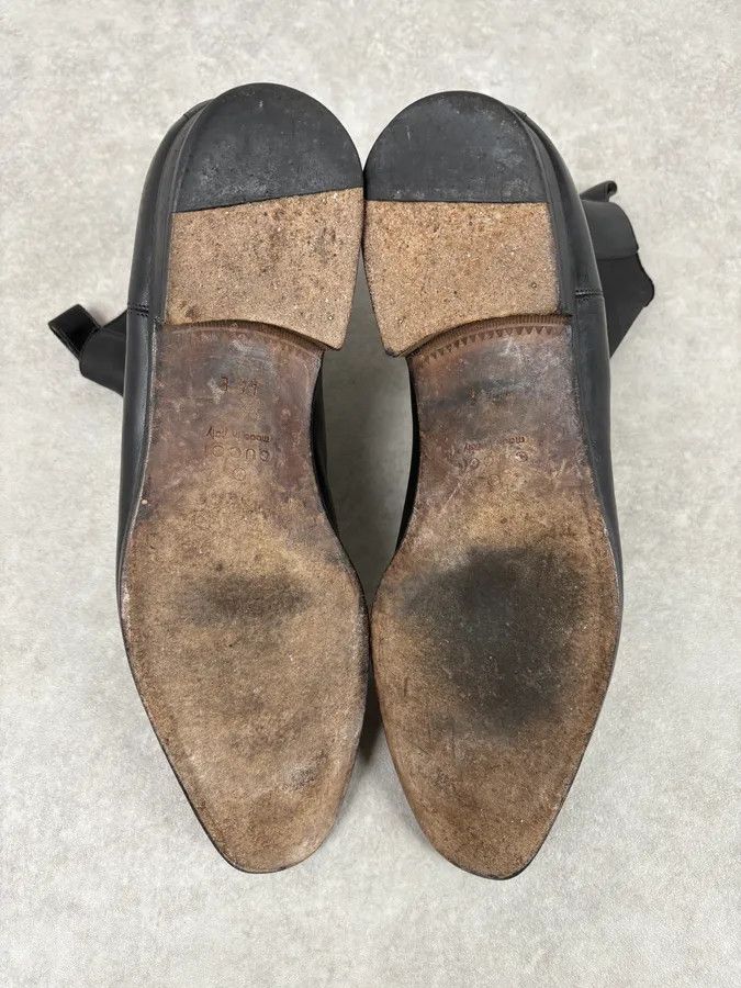 Gucci Gucci Black Leather Minimalist Premium Boots Size US 11 / EU 44 - 8 Thumbnail