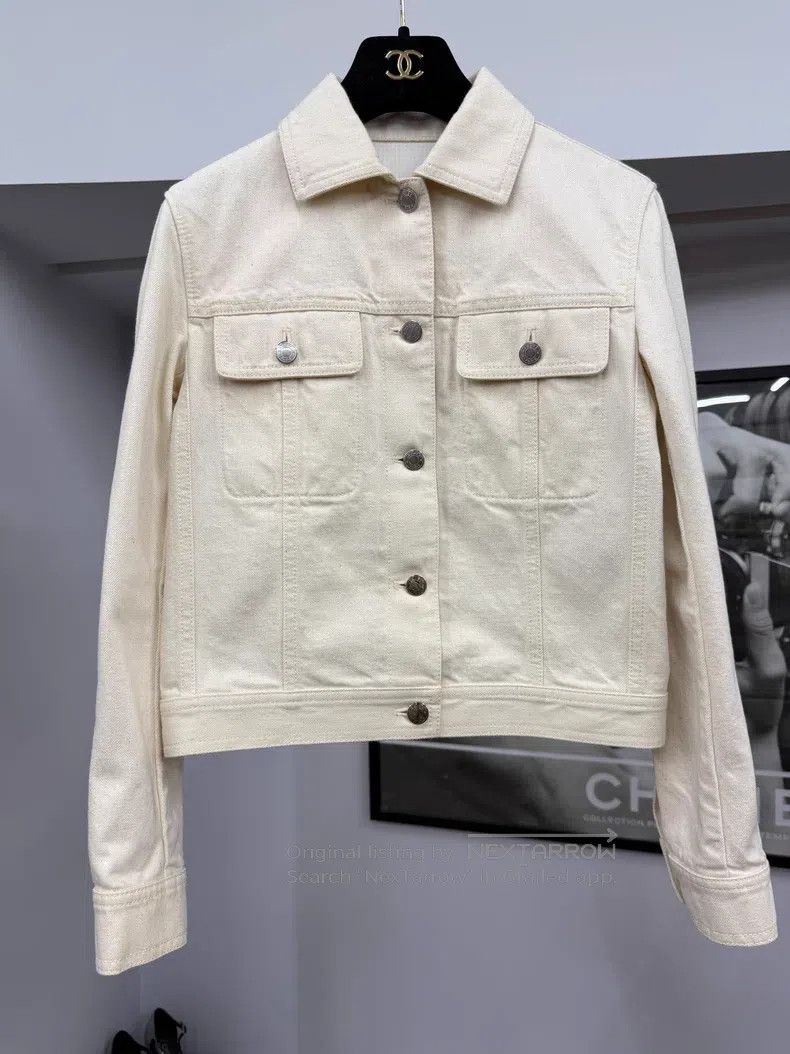 Hermes Hermes Beige Denim Jacket Size XXS / US 00 / IT 34 - 1 Thumbnail