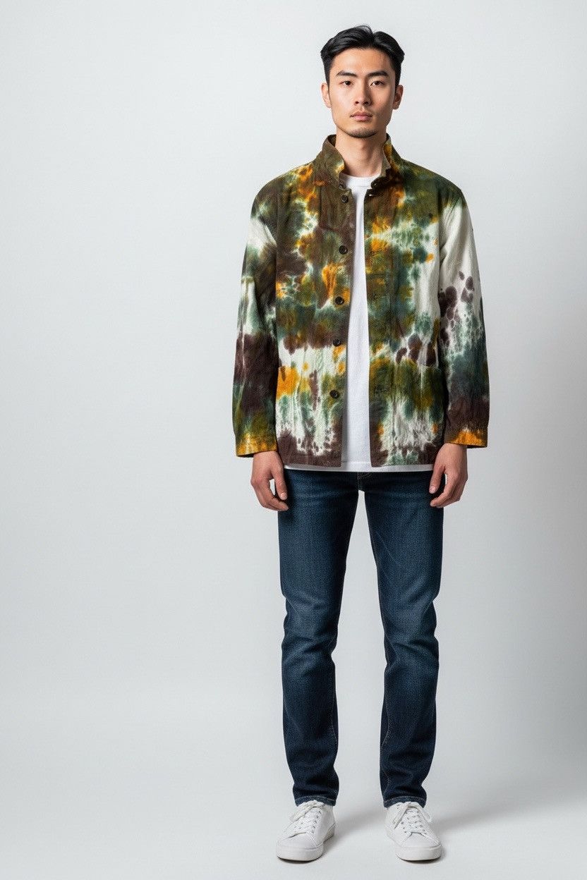 Japanese Brand Orslow Work Jacket Splash Dye Multi Color